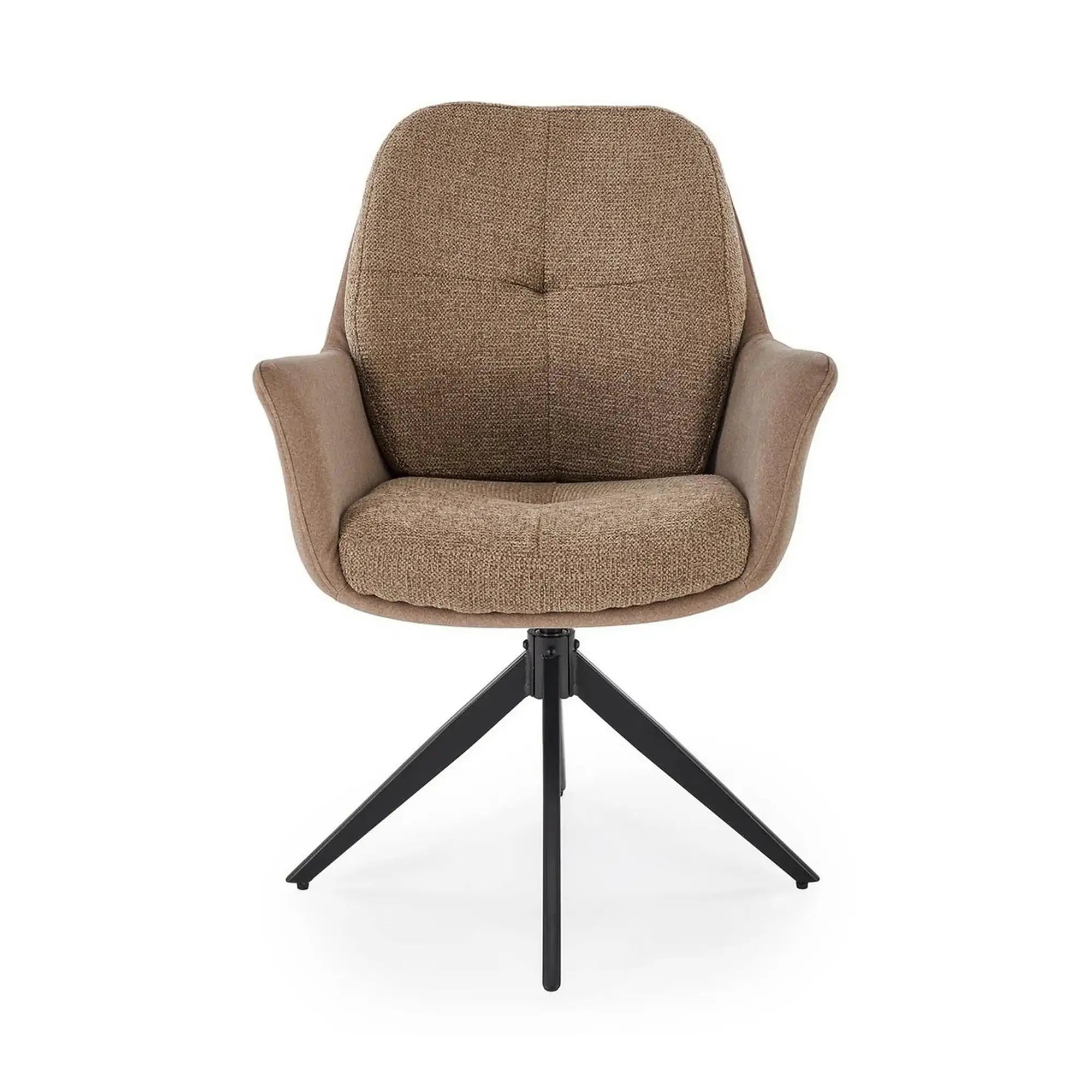 Scaun K591, maro/negru, stofa clasica/otel, 65x73x94 cm