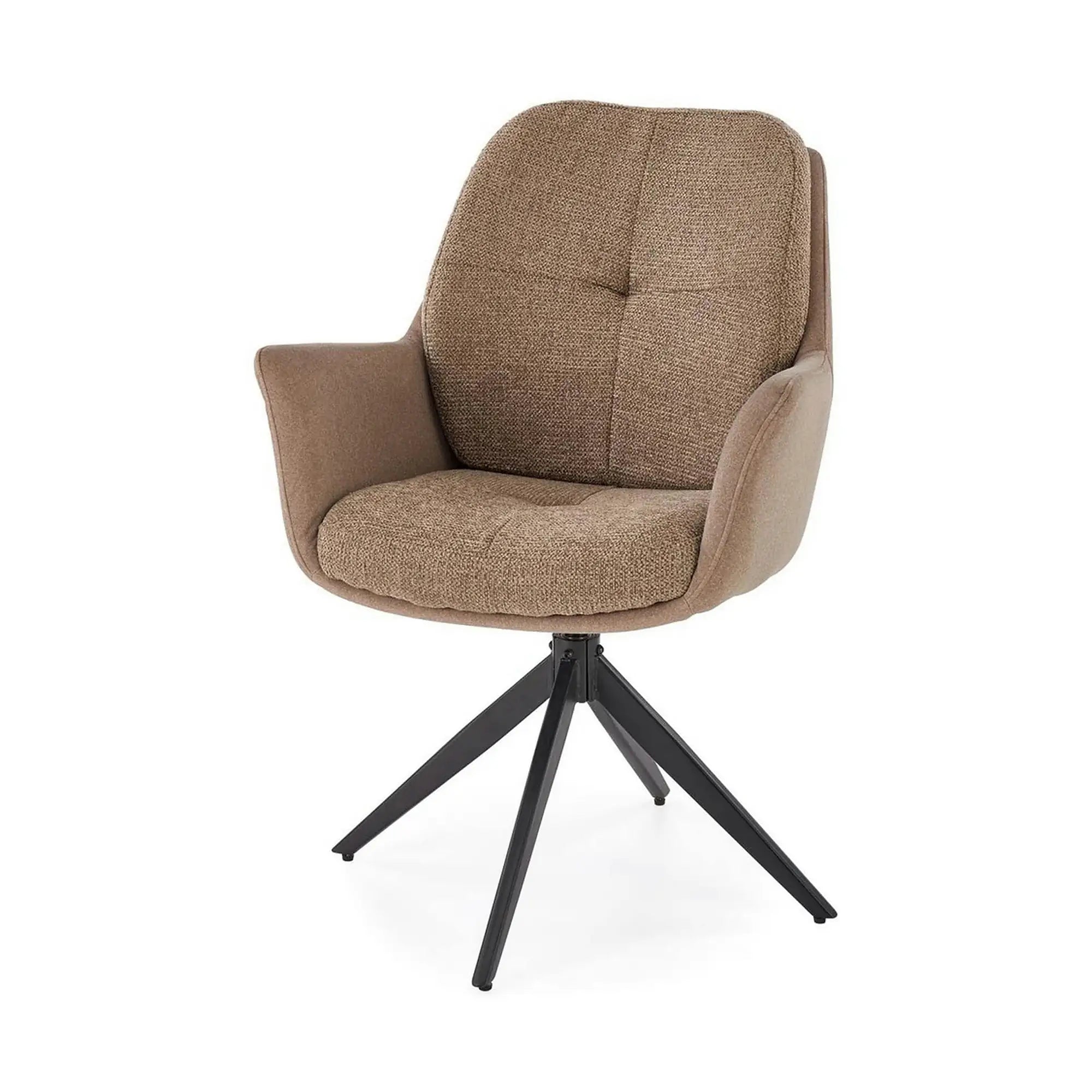 Scaun K591, maro/negru, stofa clasica/otel, 65x73x94 cm