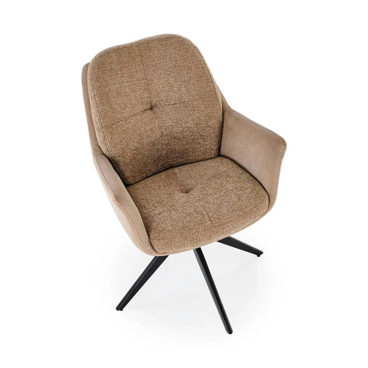 Scaun K591, maro/negru, stofa clasica/otel, 65x73x94 cm