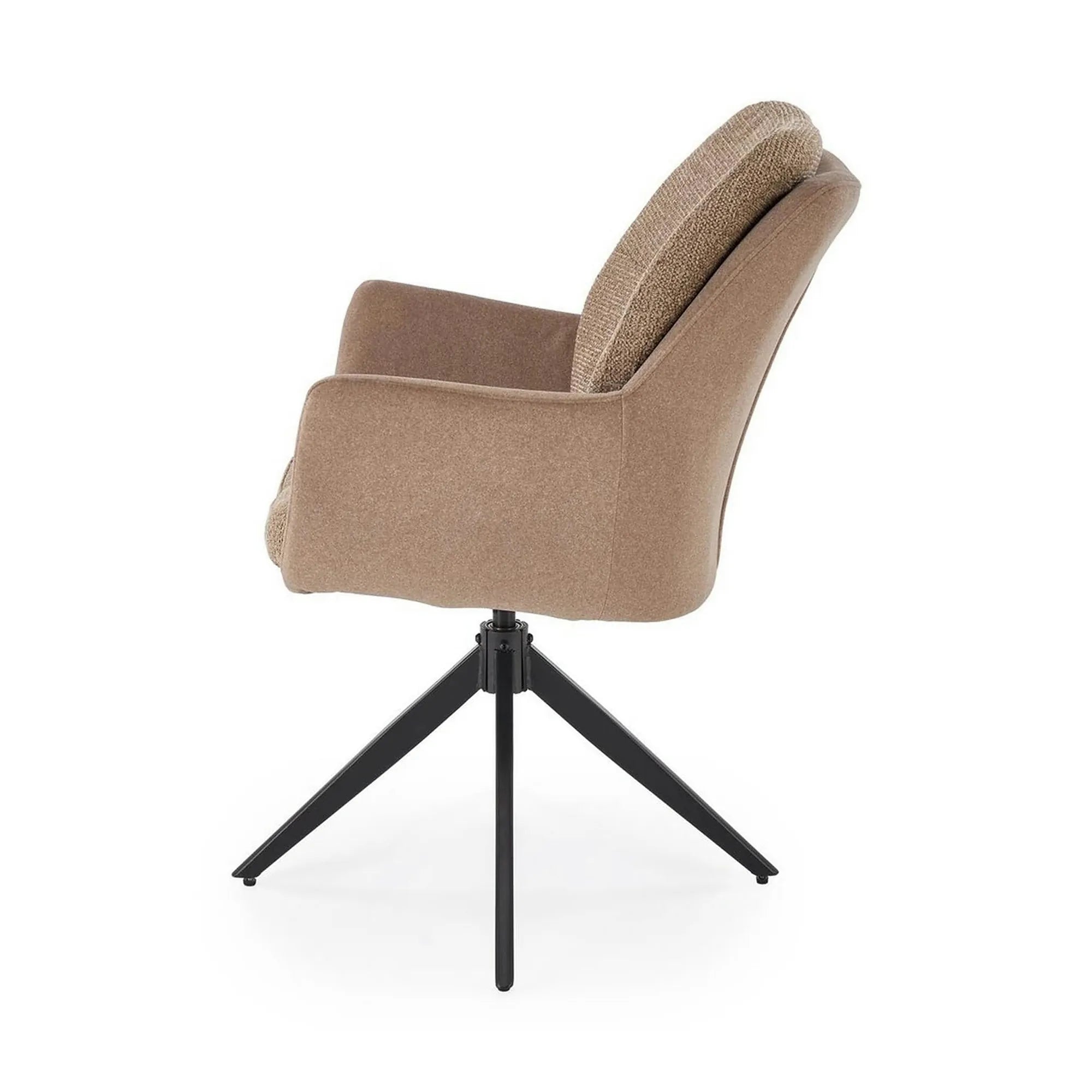 Scaun K591, maro/negru, stofa clasica/otel, 65x73x94 cm