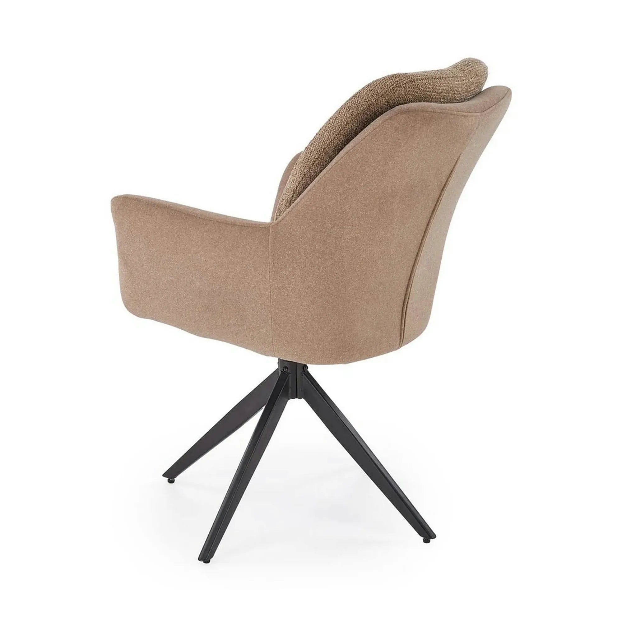 Scaun K591, maro/negru, stofa clasica/otel, 65x73x94 cm