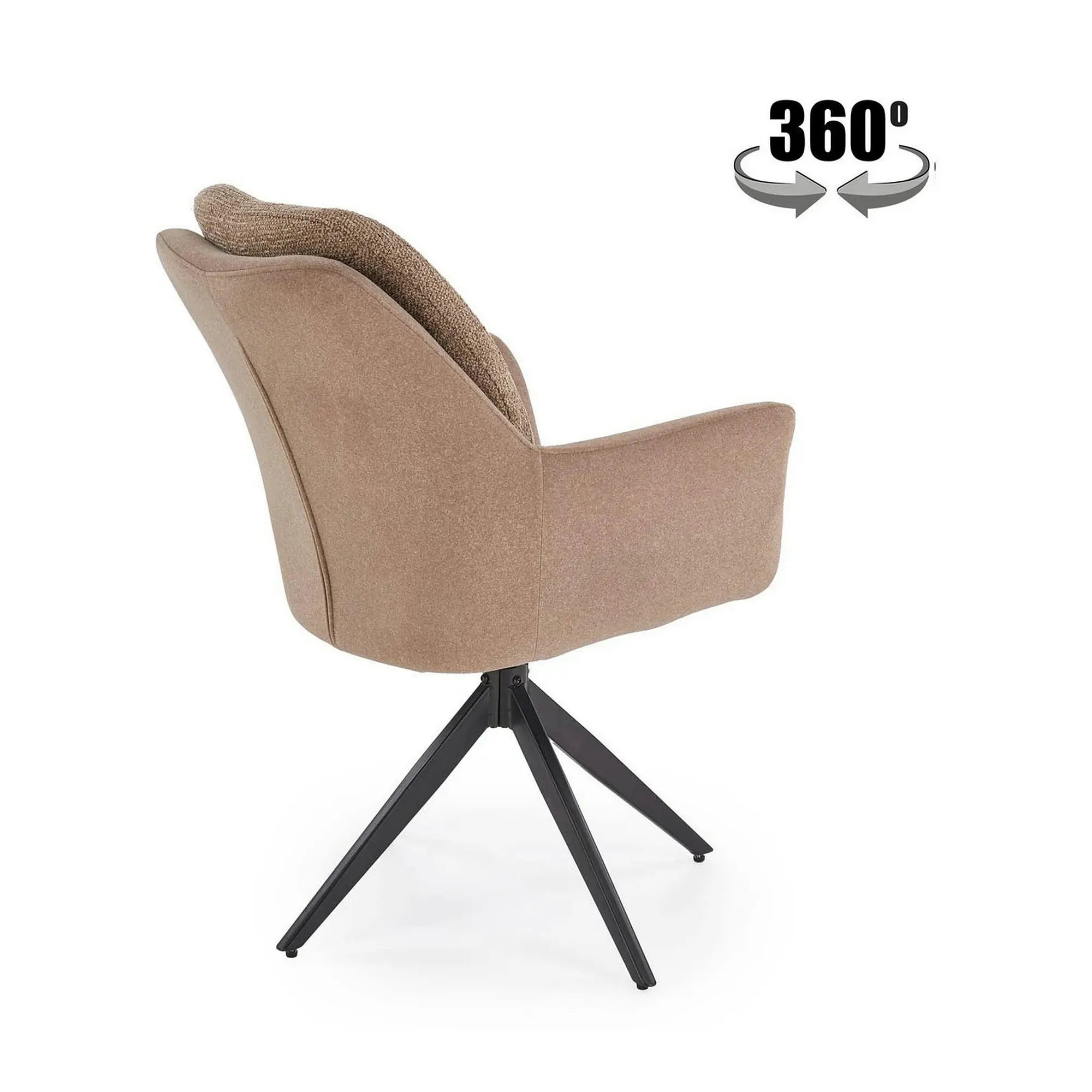 Scaun K591, maro/negru, stofa clasica/otel, 65x73x94 cm
