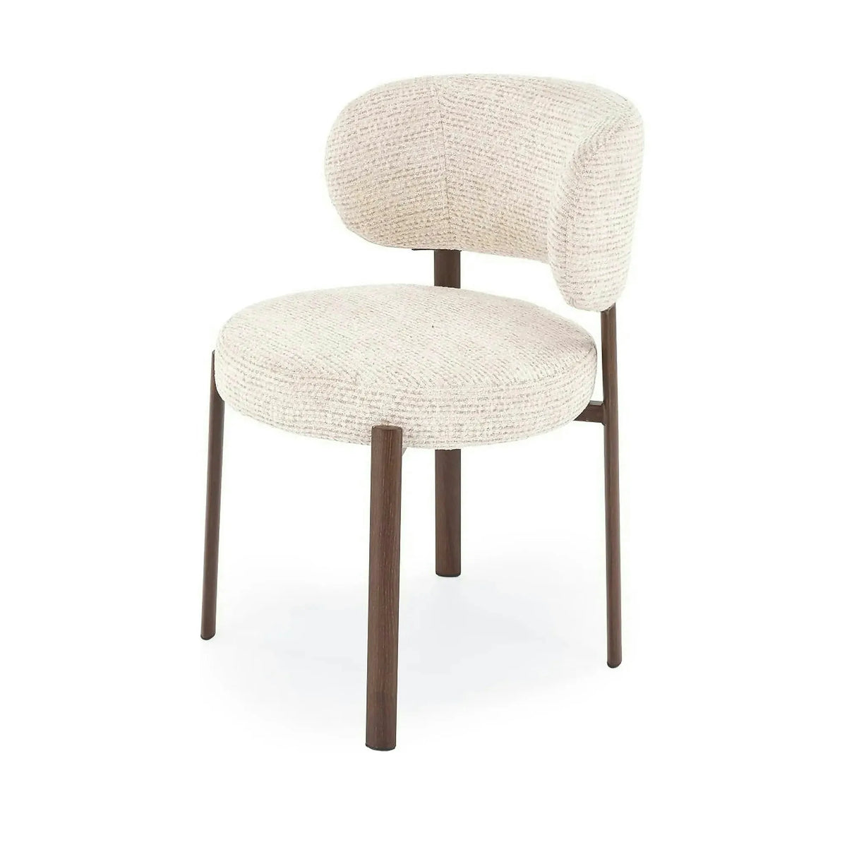 Scaun K605, bej/nuc, stofa/metal, 56x60x80 cm