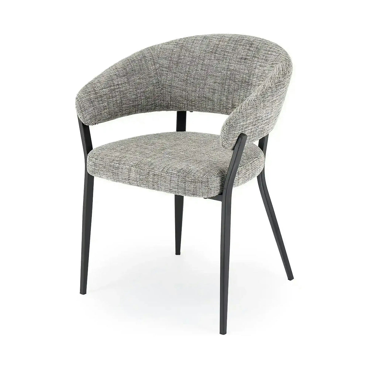 Scaun K609, gri/negru, stofa clasica/metal, 53x56x77 cm