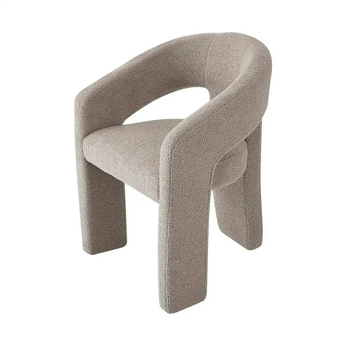 Scaun K612, stofa buclata bej, 56x54x76 cm