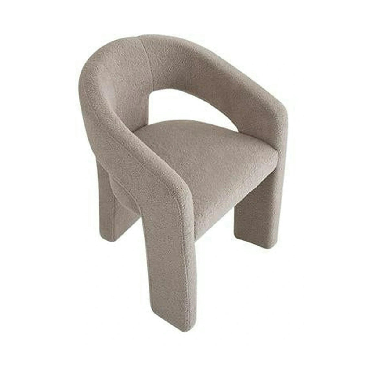 Scaun K612, stofa buclata bej, 56x54x76 cm