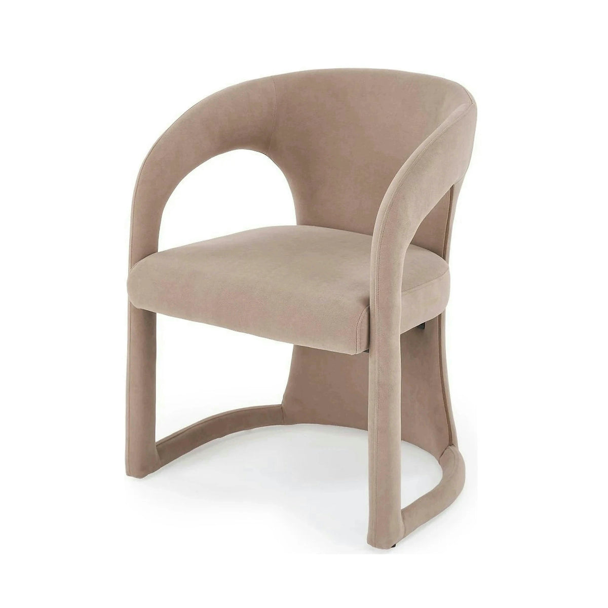 Scaun K615, bej, stofa catifelata, 60x58x78 cm
