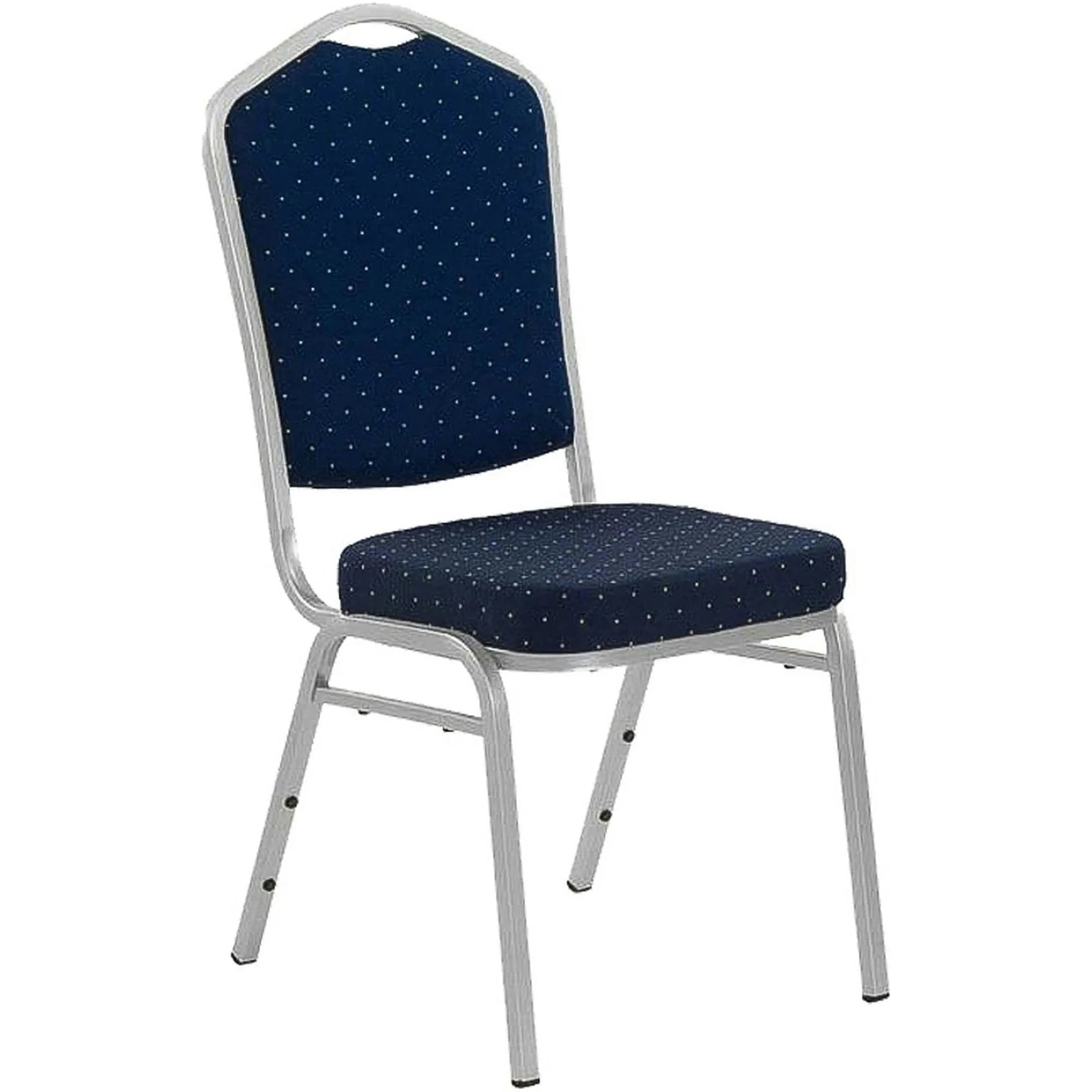 Scaun K66-S, albastru/argintiu, stofa clasica/metal, 45X48X93 CM