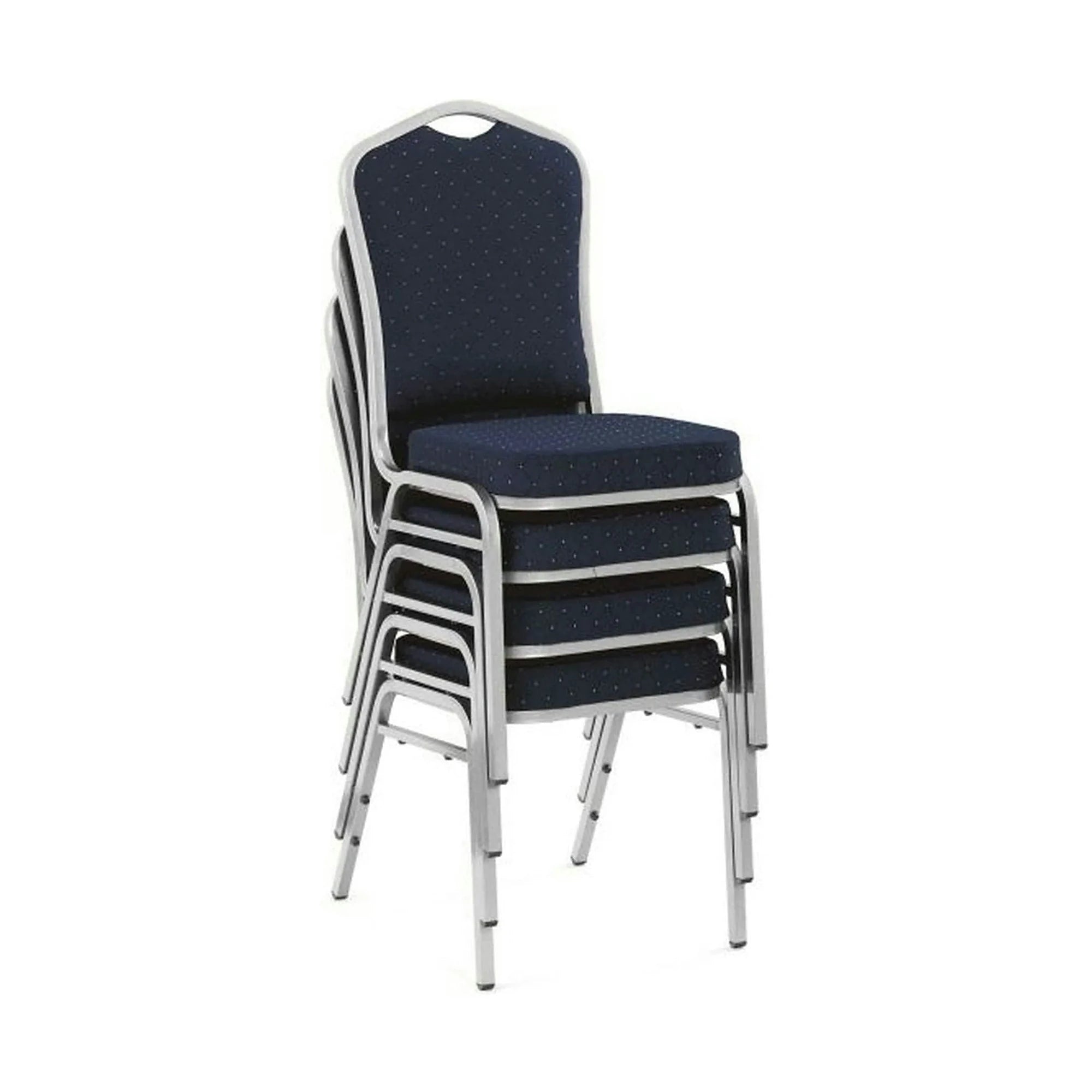Scaun K66-S, albastru/argintiu, stofa clasica/metal, 45X48X93 CM