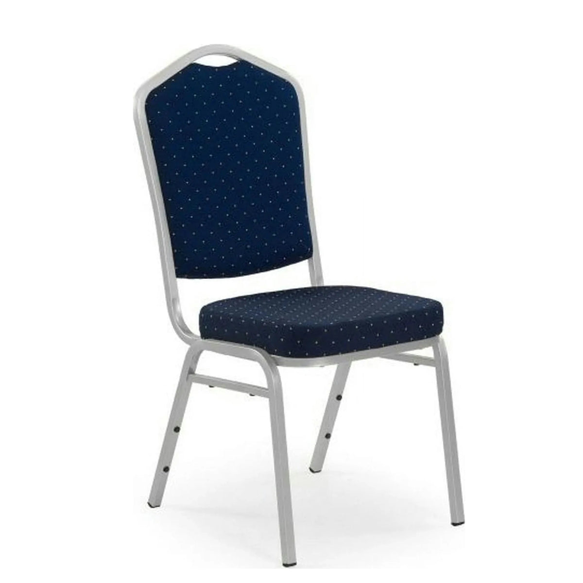Scaun K66-S, albastru/argintiu, stofa clasica/metal, 45X48X93 CM