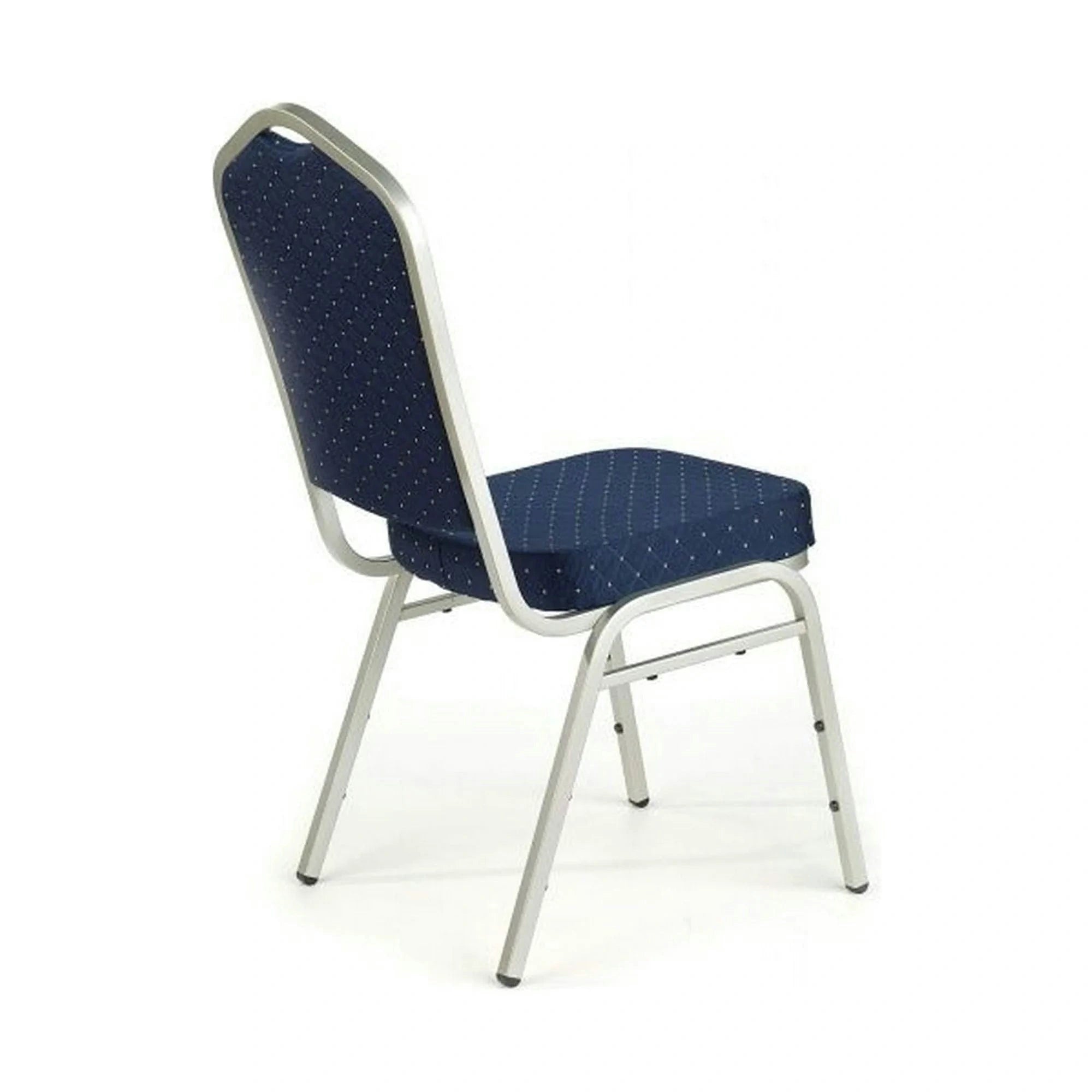Scaun K66-S, albastru/argintiu, stofa clasica/metal, 45X48X93 CM