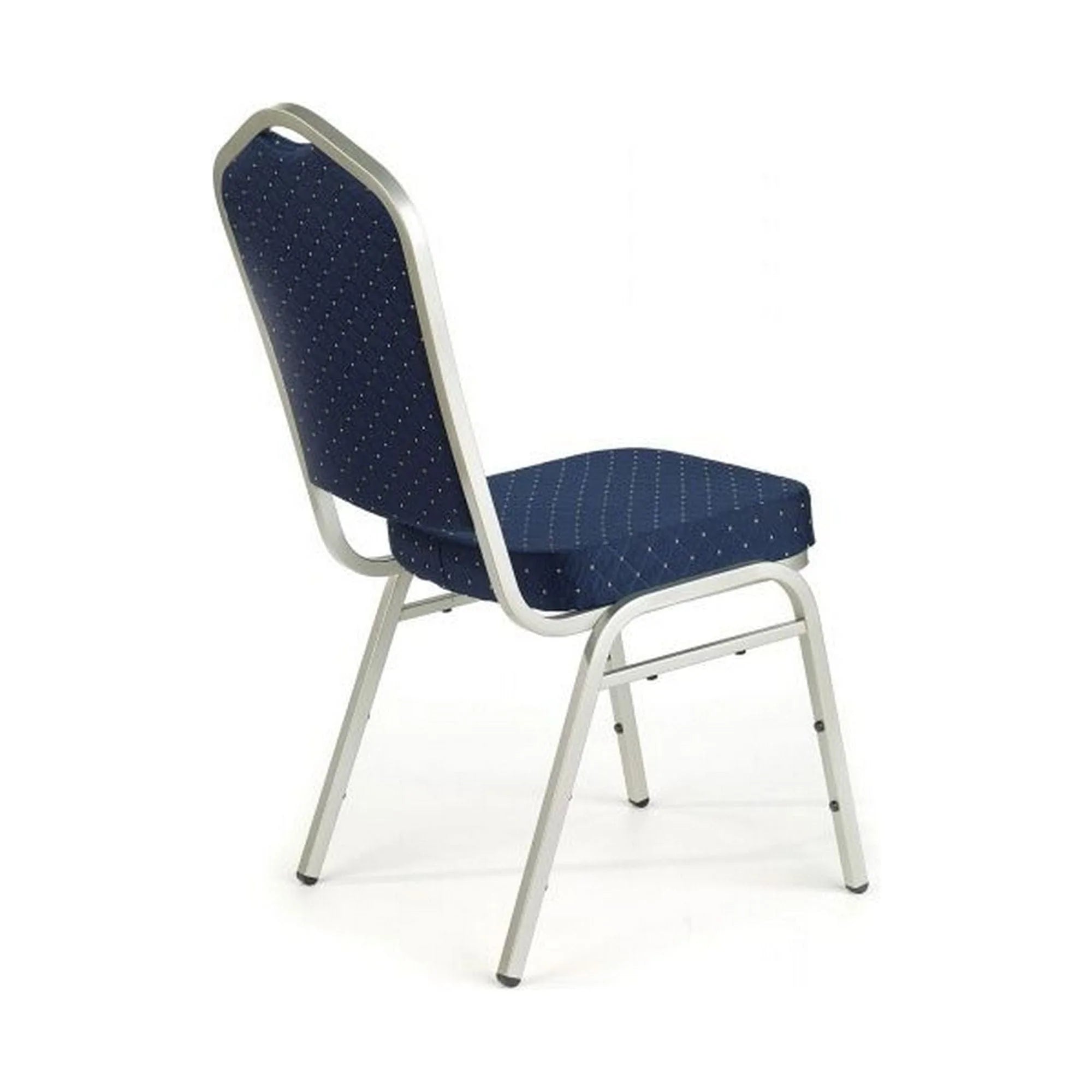 Scaun K66-S, albastru/argintiu, stofa clasica/metal, 45X48X93 CM