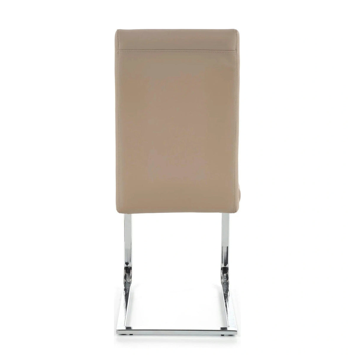 Scaun K85, cappuccino/crom, piele ecologic/metal, 42x56x100 cm