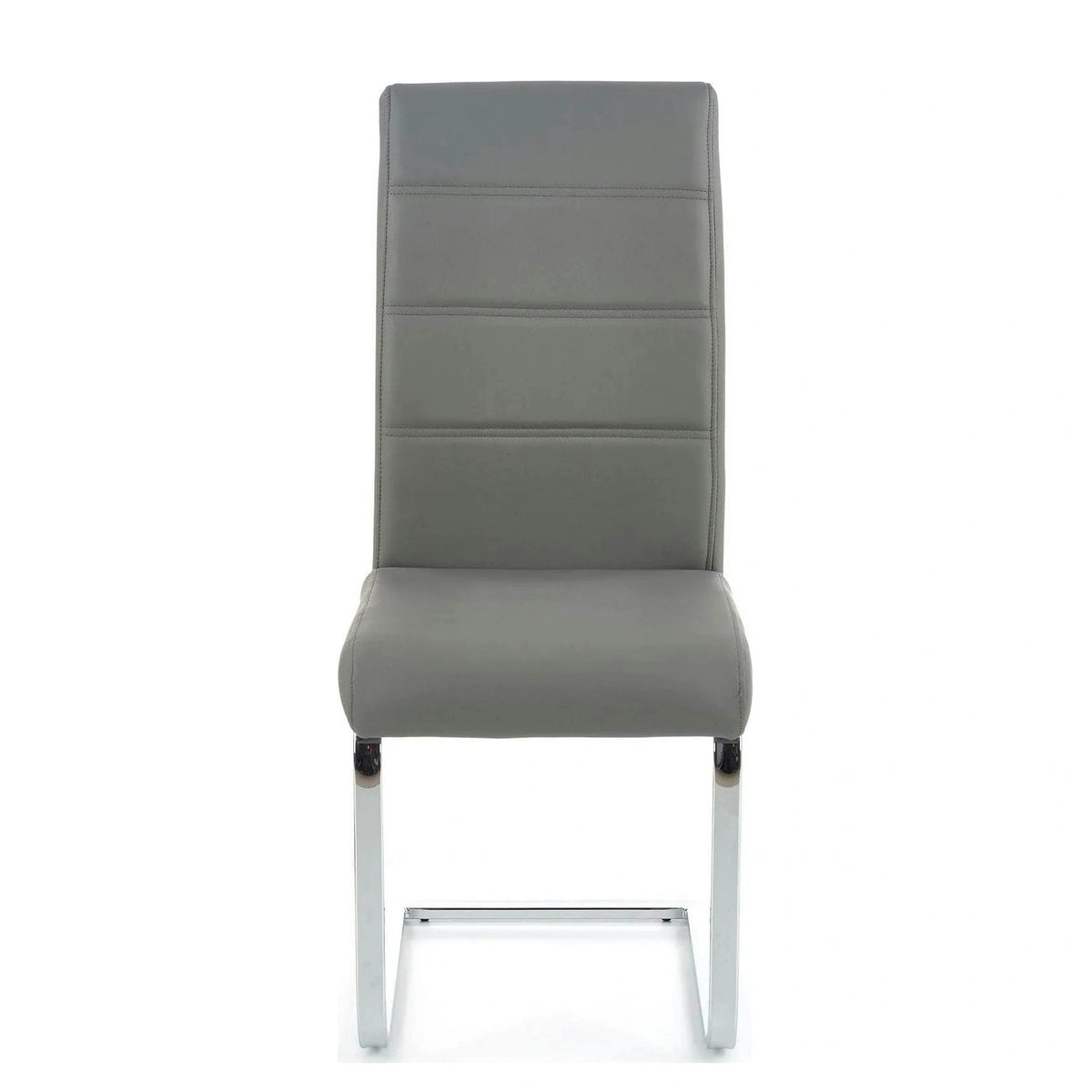 Scaun K85, gri/crom, piele ecologic/metal, 42x56x100 cm