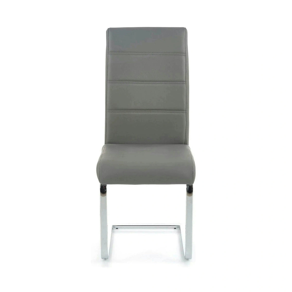 Scaun K85, gri/crom, piele ecologic/metal, 42x56x100 cm