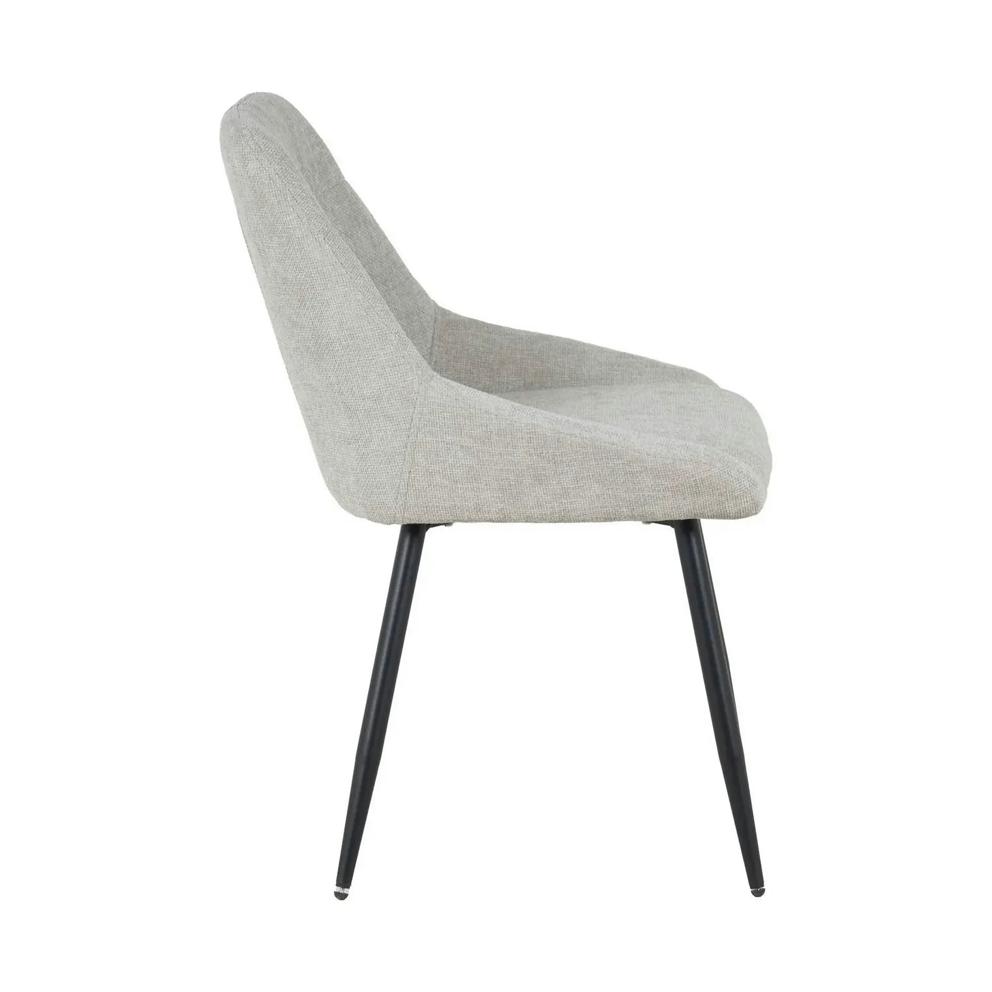 Scaun KENT, grej/negru, stofa clasica/metal, 50x60x84 cm
