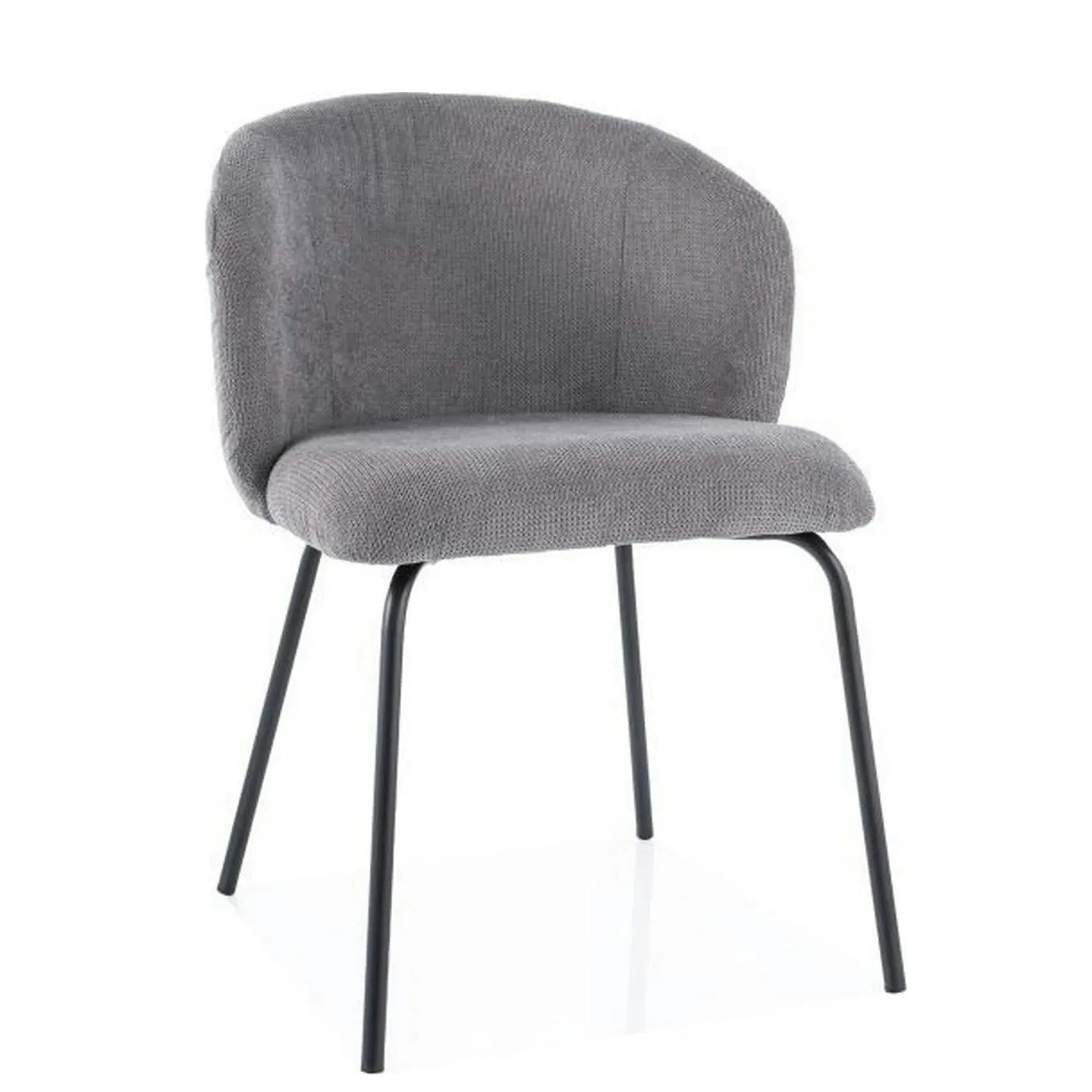Scaun KEVIN, gri/negru, stofa clasica/metal, 57x44x79 cm
