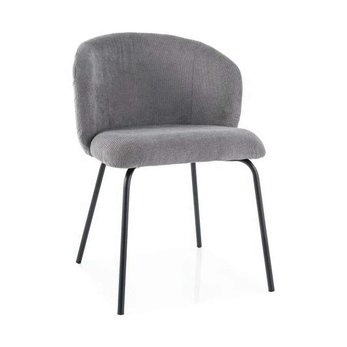 Scaun KEVIN, gri/negru, stofa clasica/metal, 57x44x79 cm