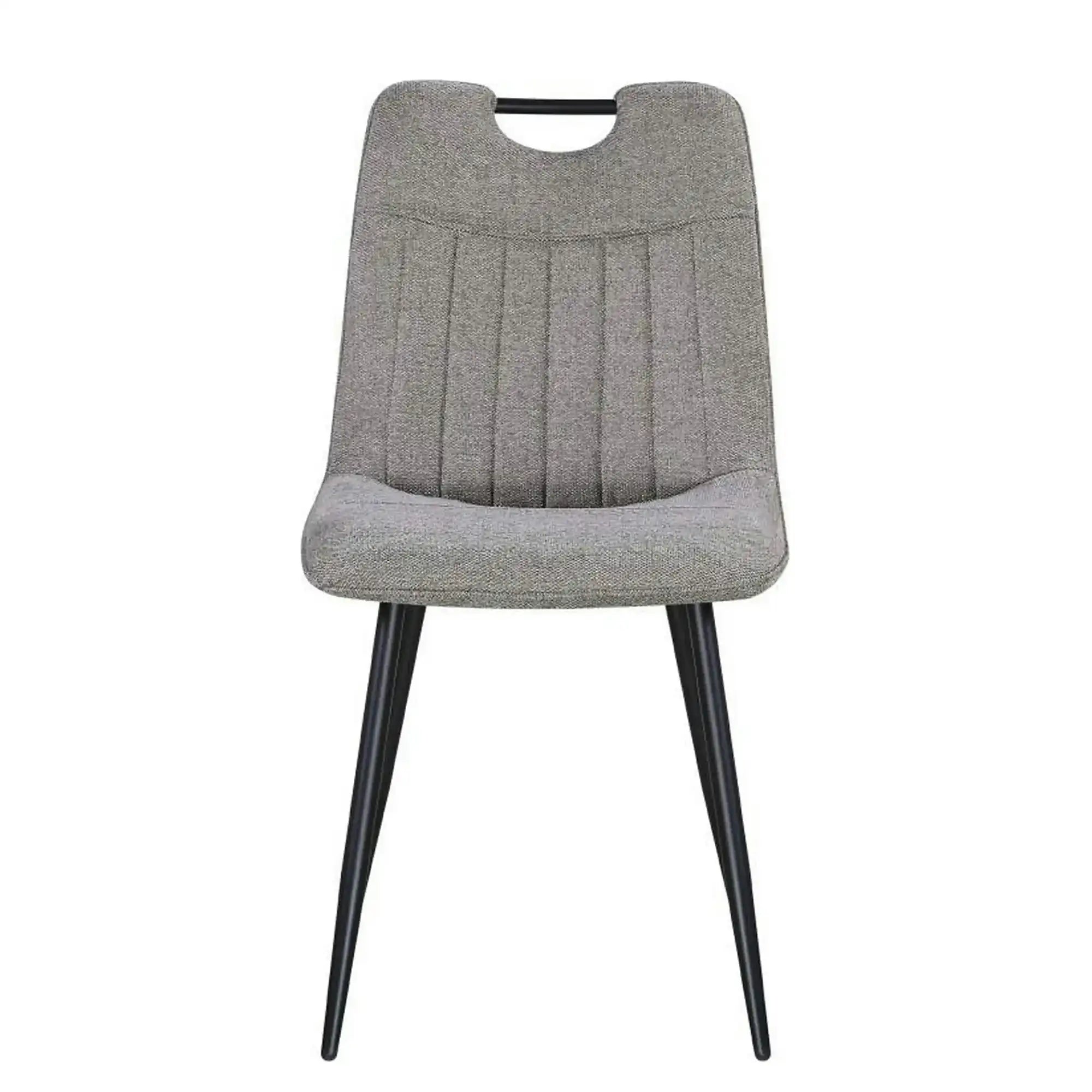 Scaun KIP, grej/negru, stofa clasica/metal, 45x59x89 cm