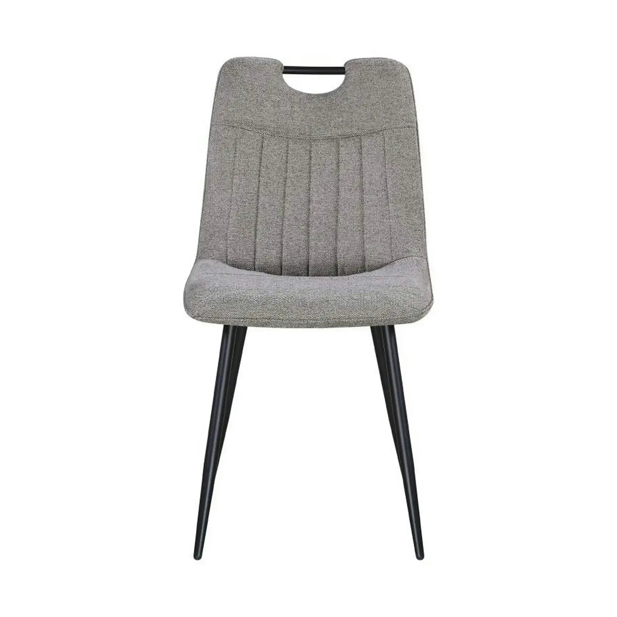 Scaun KIP, grej/negru, stofa clasica/metal, 45x59x89 cm