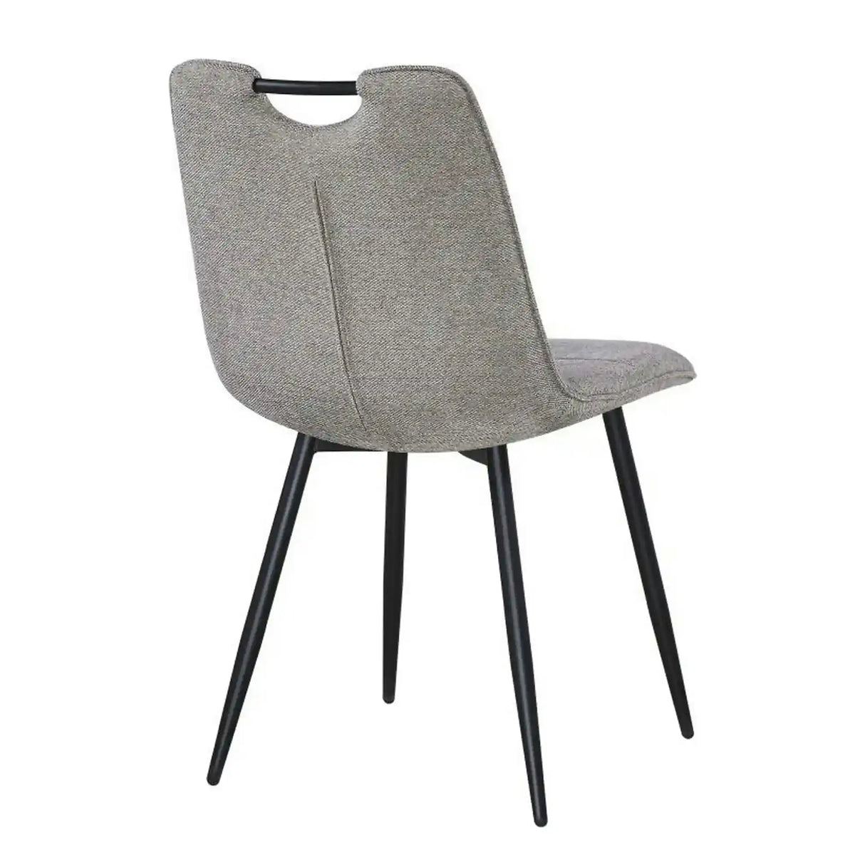 Scaun KIP, grej/negru, stofa clasica/metal, 45x59x89 cm
