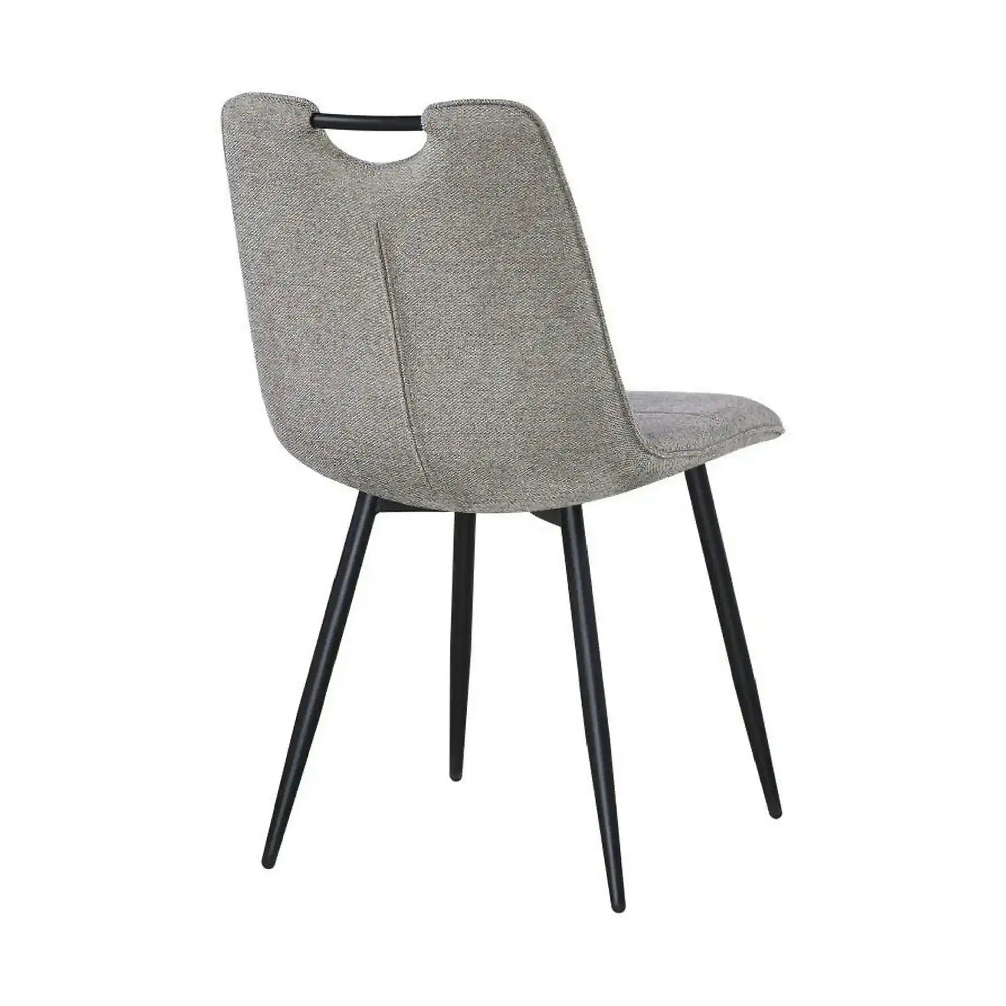 Scaun KIP, grej/negru, stofa clasica/metal, 45x59x89 cm