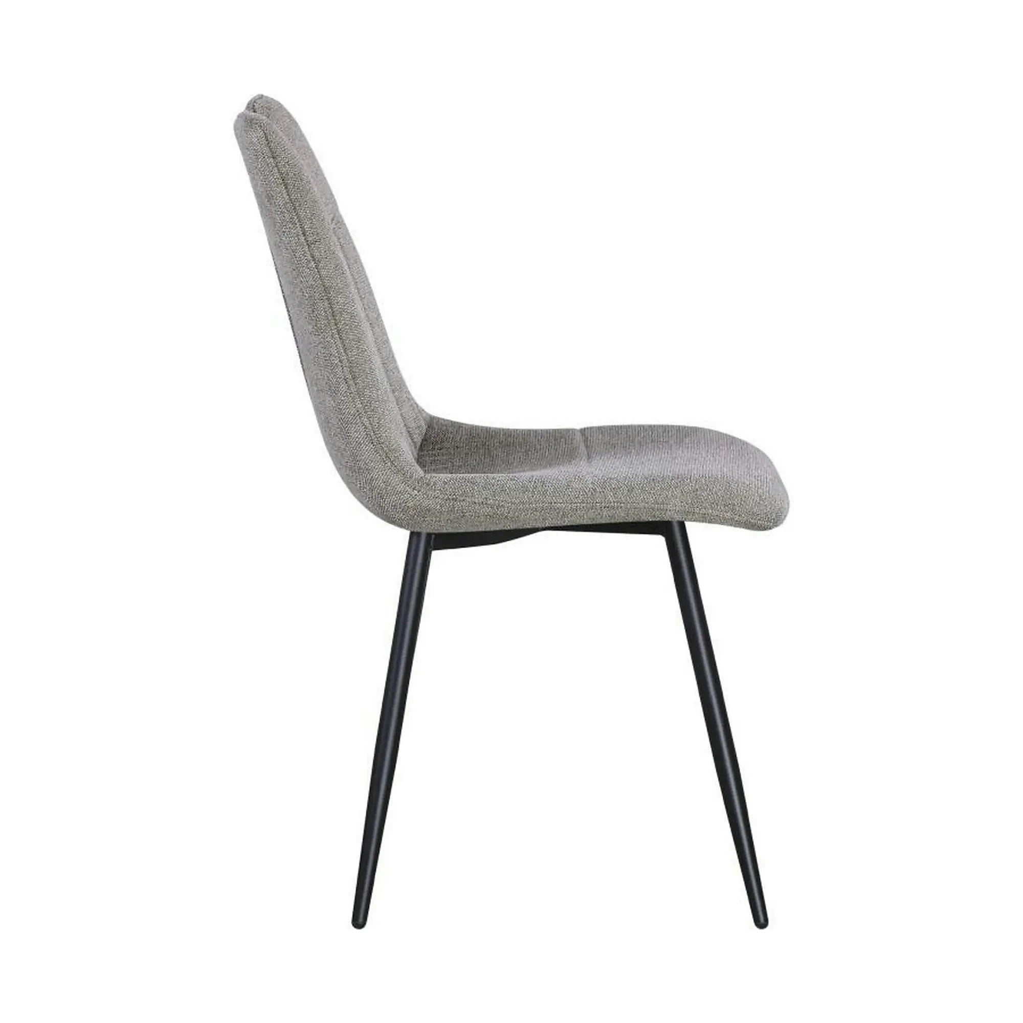 Scaun KIP, grej/negru, stofa clasica/metal, 45x59x89 cm
