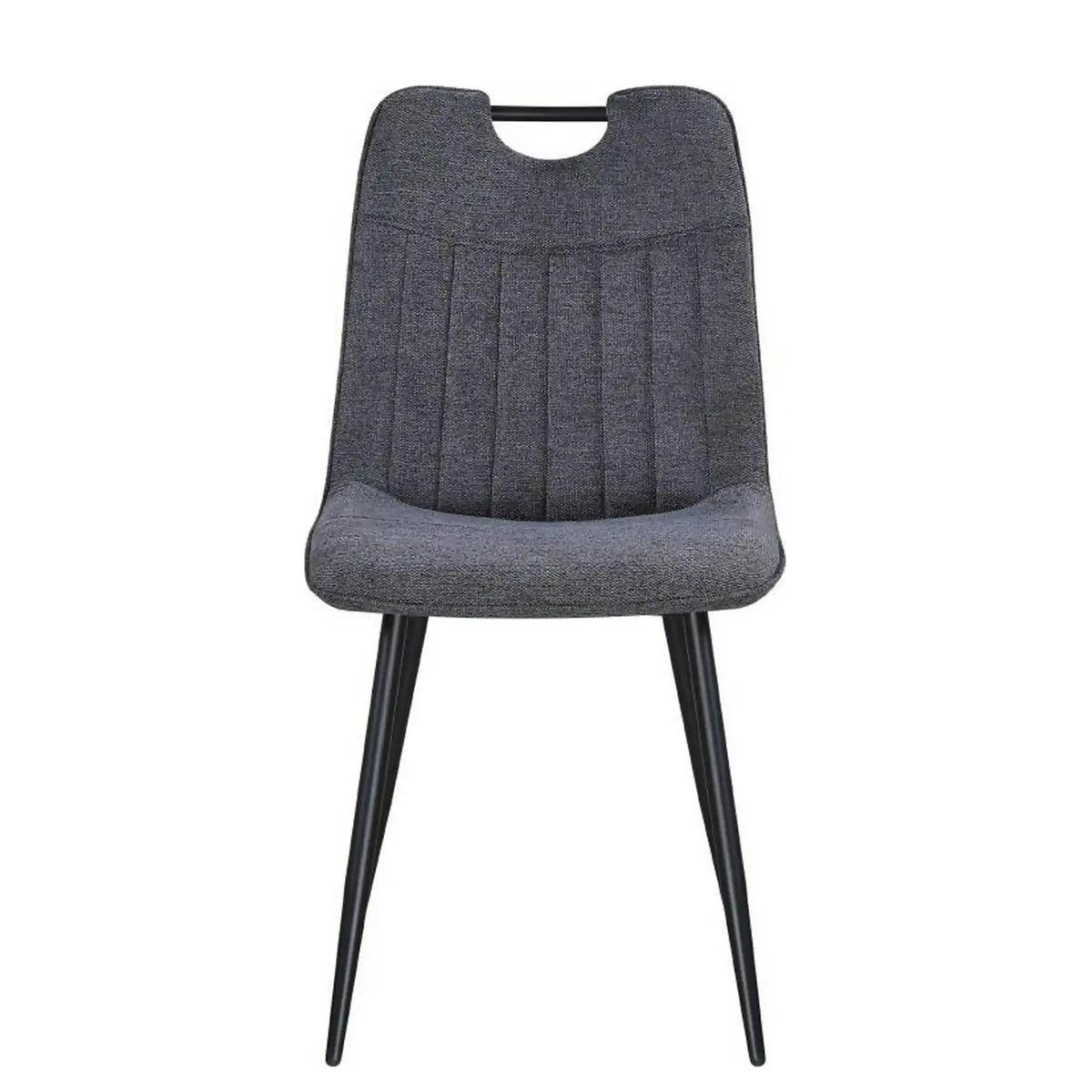 Scaun KIP, gri/negru, stofa clasica/metal, 45x59x89 cm