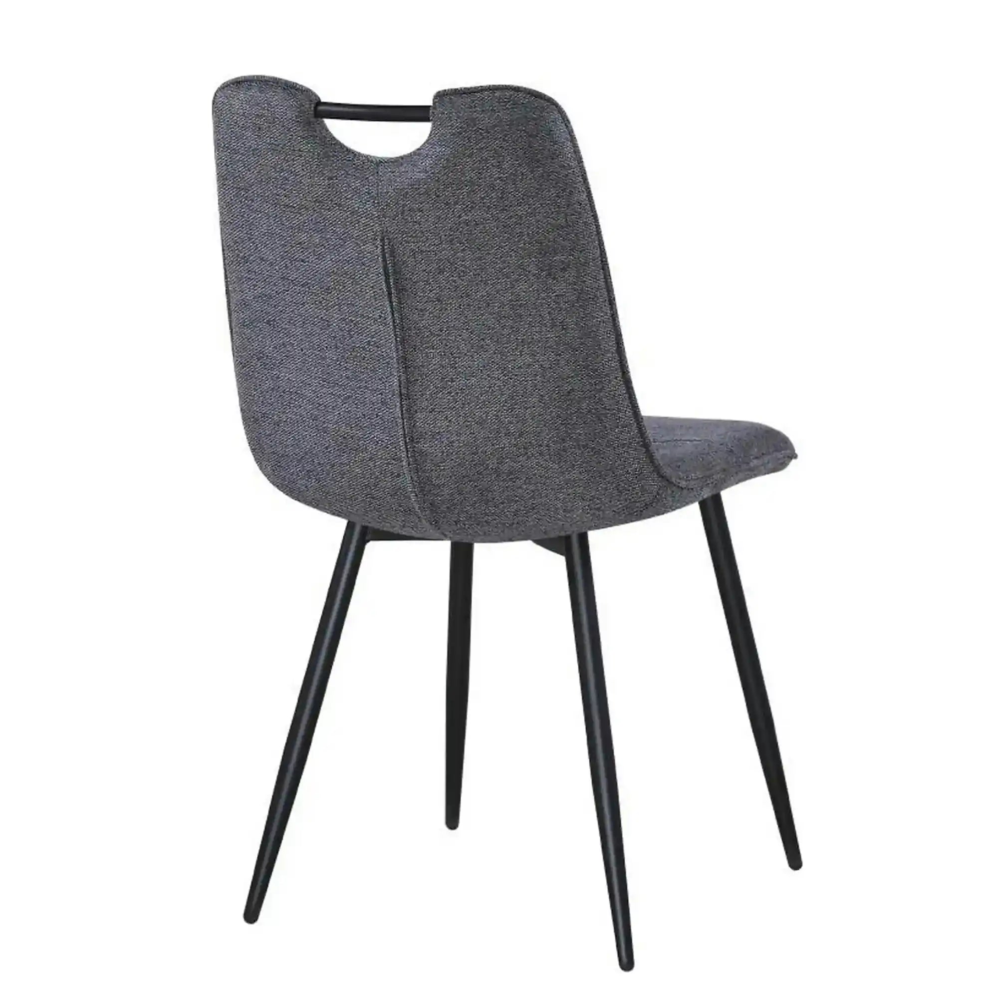 Scaun KIP, gri/negru, stofa clasica/metal, 45x59x89 cm