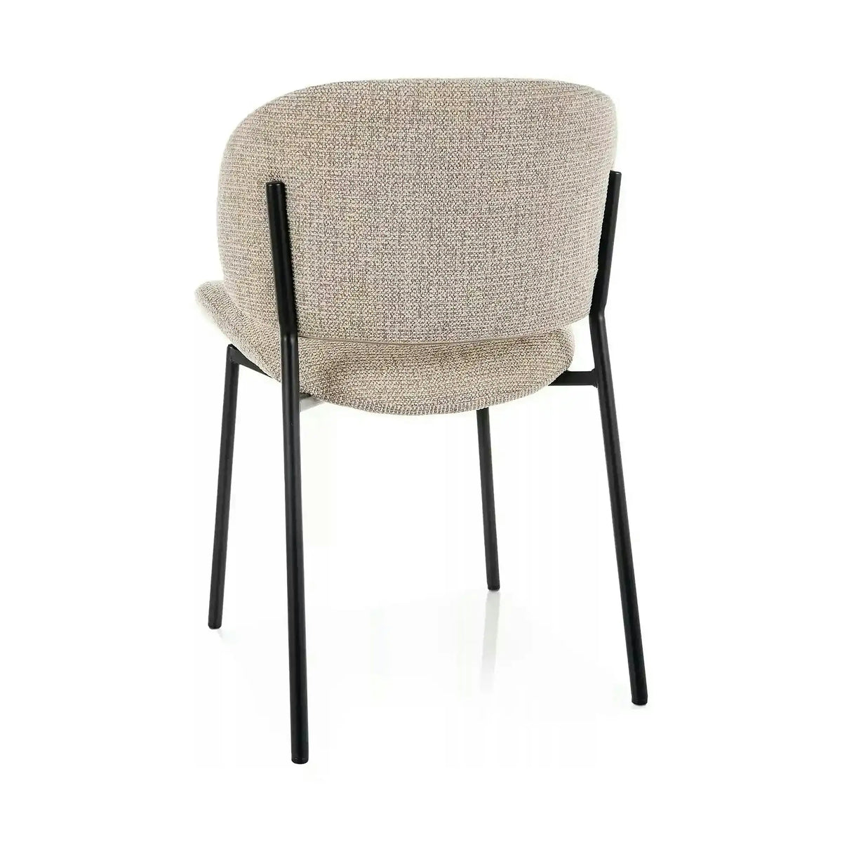 Scaun KISO, bej/negru, stofă/metal, 59x46x81 cm