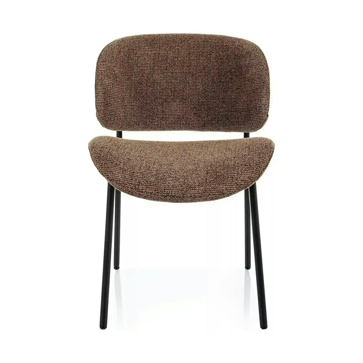 Scaun KISO, cappuccino/negru, stofă/metal, 59x46x81 cm