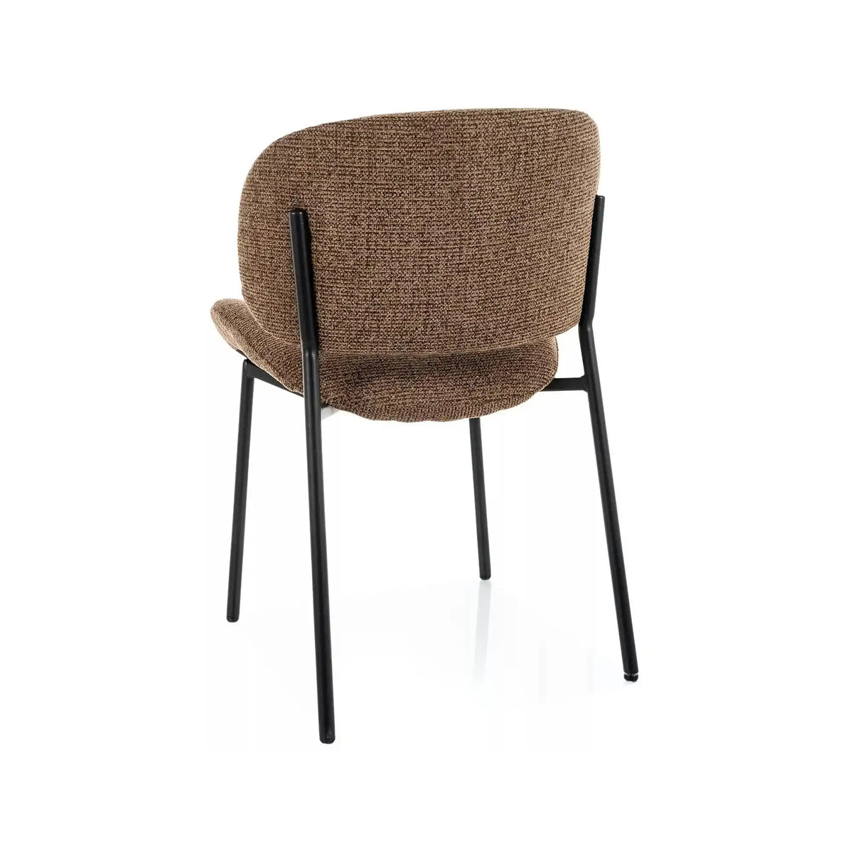 Scaun KISO, cappuccino/negru, stofă/metal, 59x46x81 cm