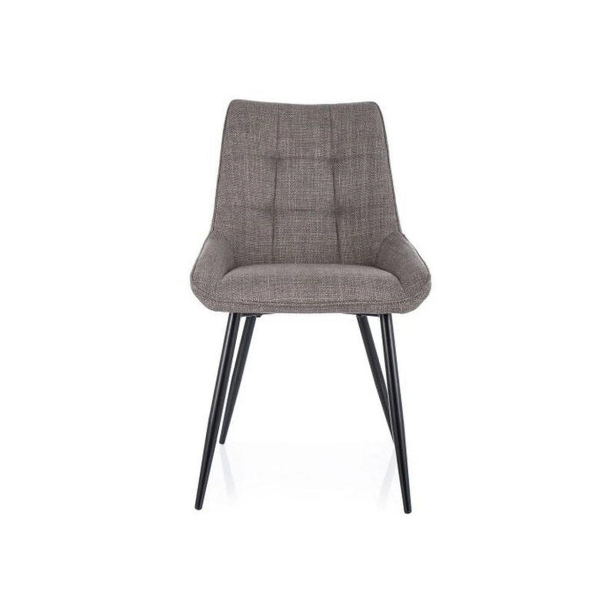 Scaun KLIF, bej/negru, stofa clasica/metal, 50x42x88 cm