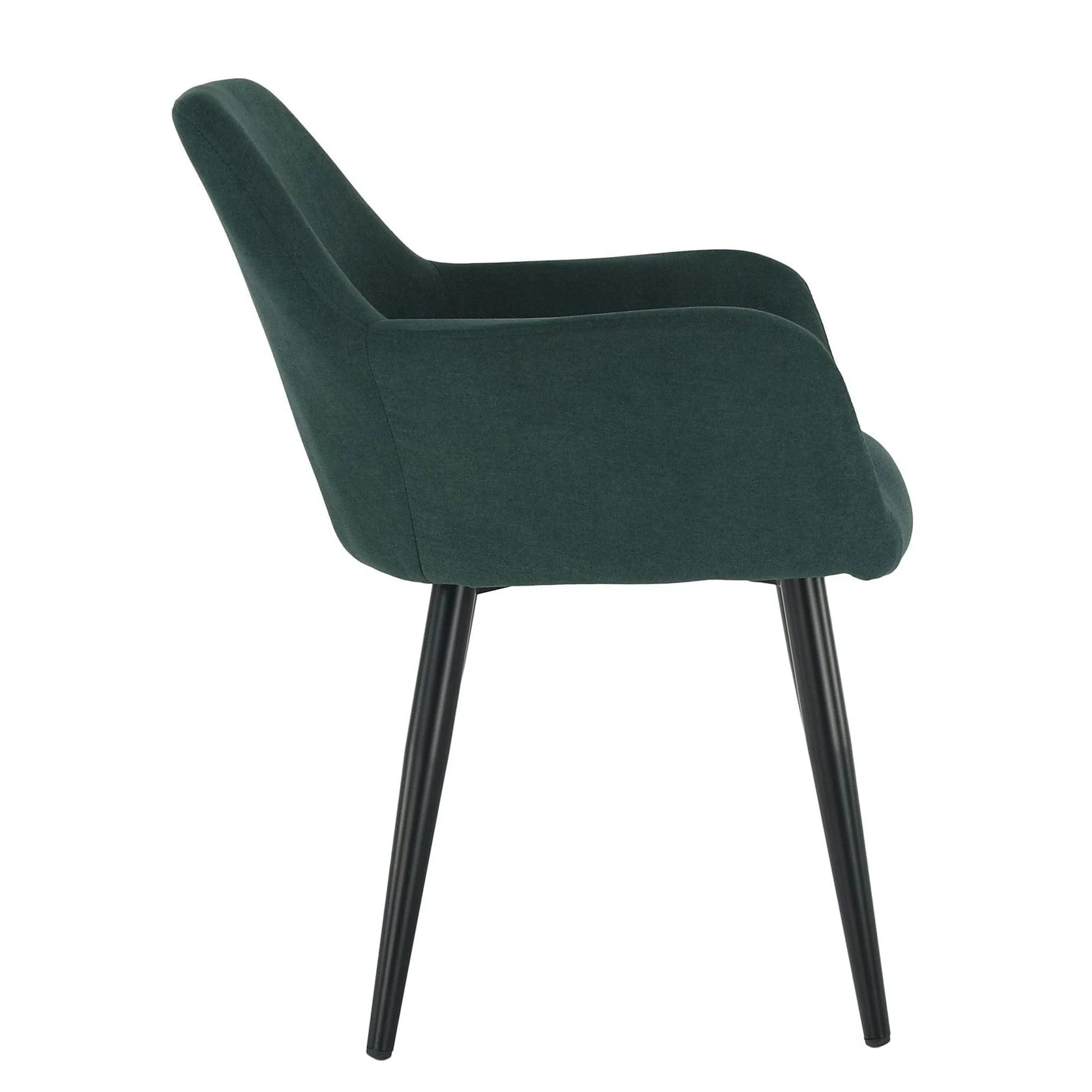 Scaun LACEY, verde/negru, stofa clasica/metal, 55x61x81 cm