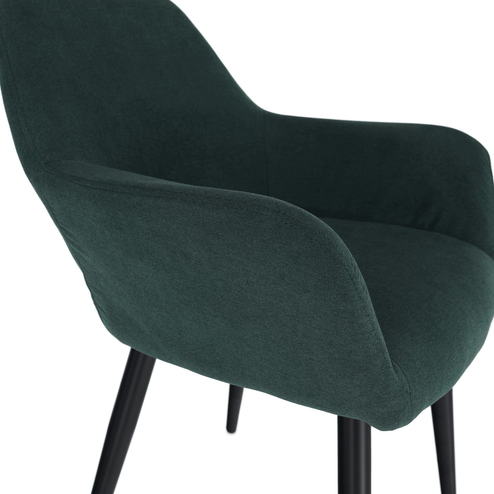 Scaun LACEY, verde/negru, stofa clasica/metal, 55x61x81 cm