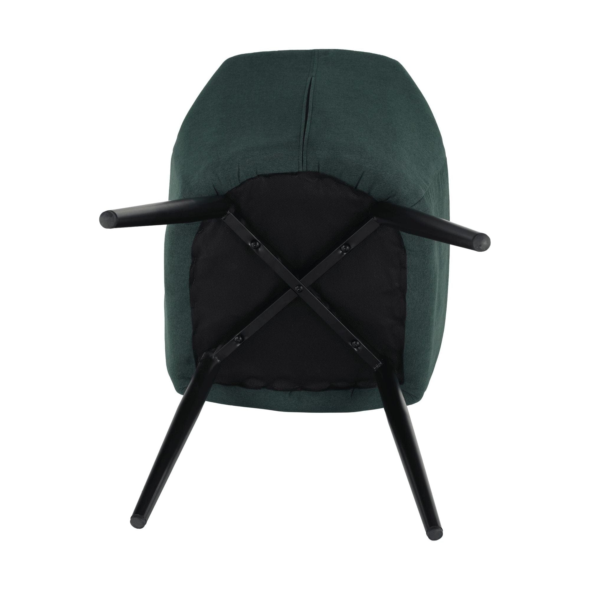 Scaun LACEY, verde/negru, stofa clasica/metal, 55x61x81 cm