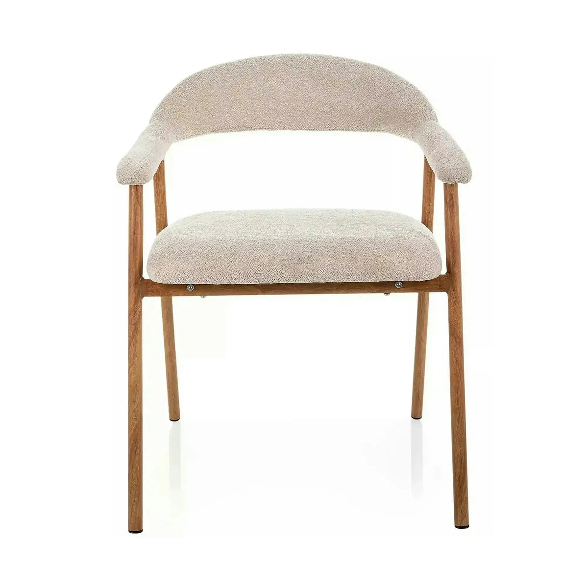 Scaun LAGOS D, bej/stejar, stofă/metal, 57x47x76 cm