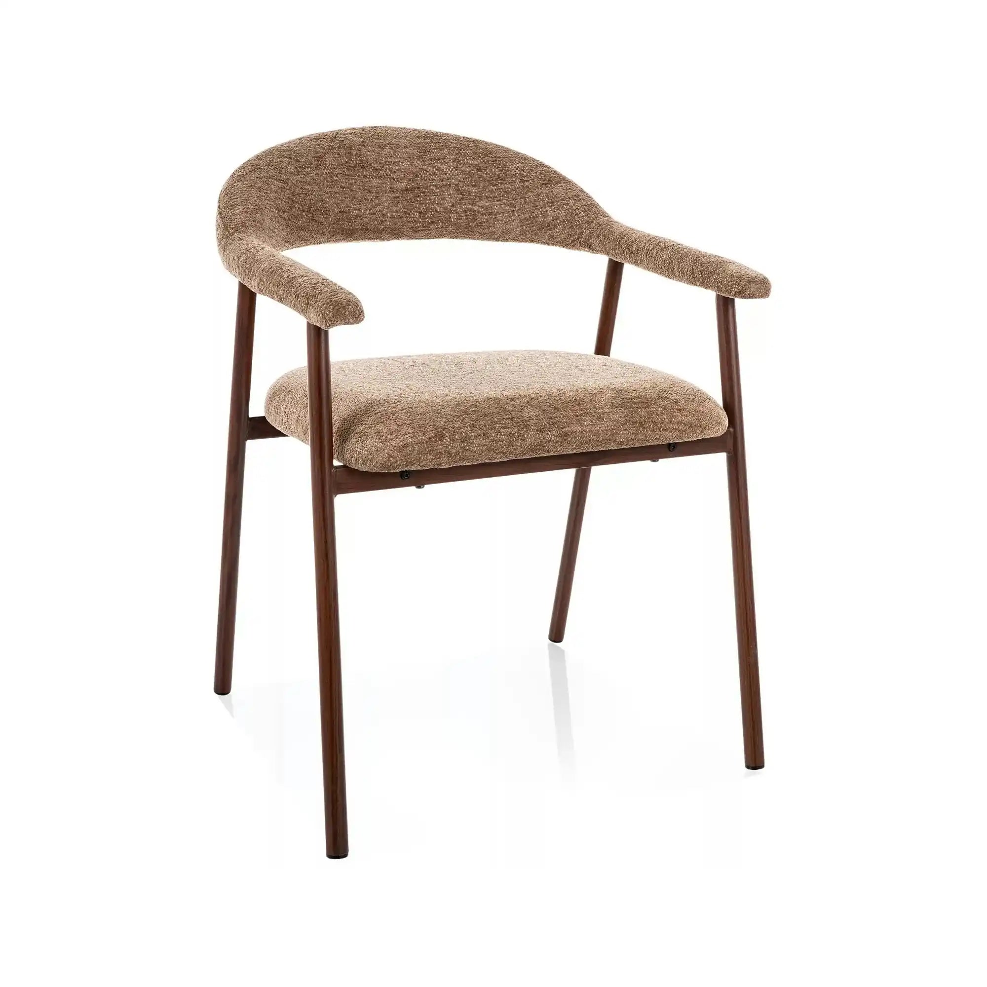 Scaun LAGOS D, latte/nuc, stofă/metal, 57x47x76 cm