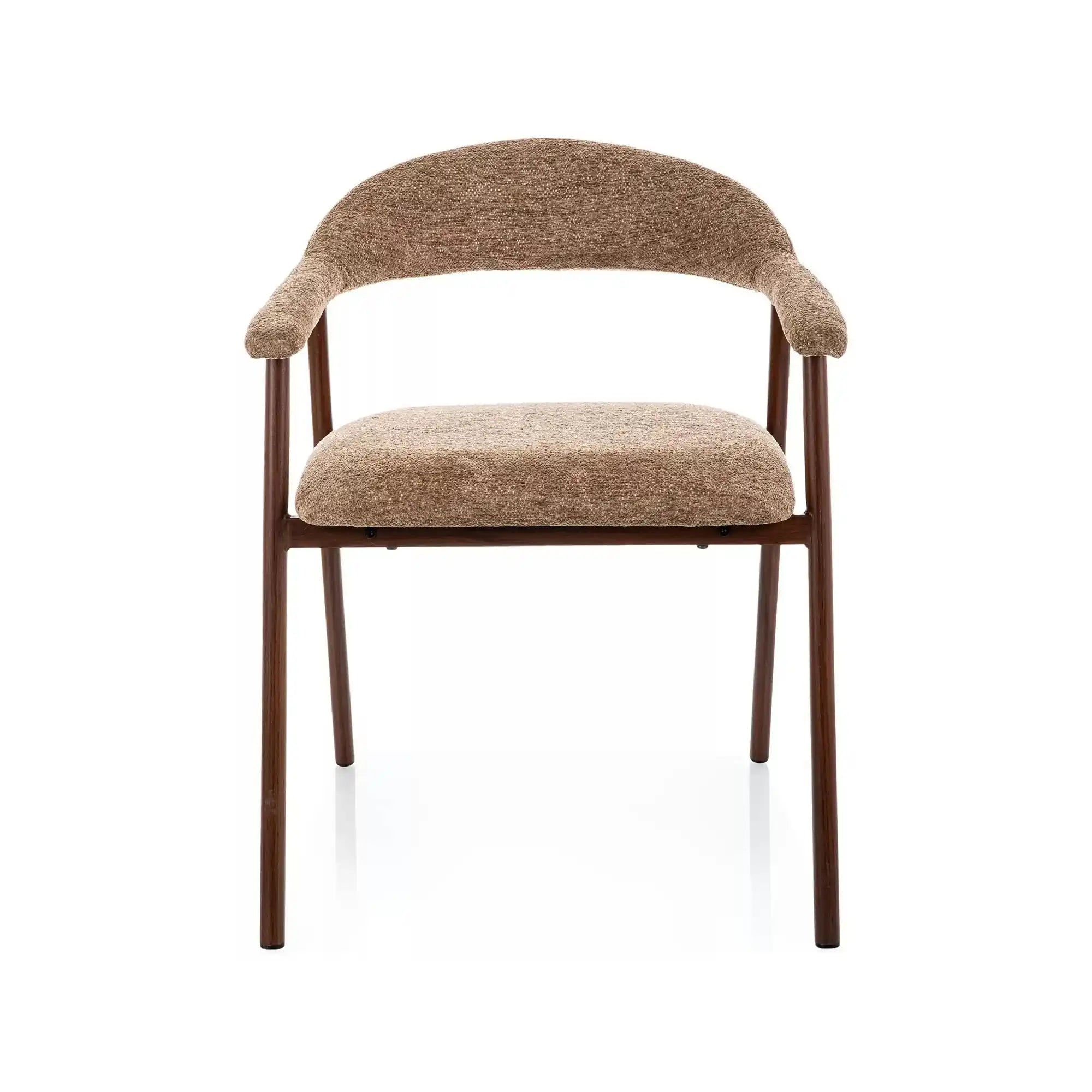 Scaun LAGOS D, latte/nuc, stofă/metal, 57x47x76 cm