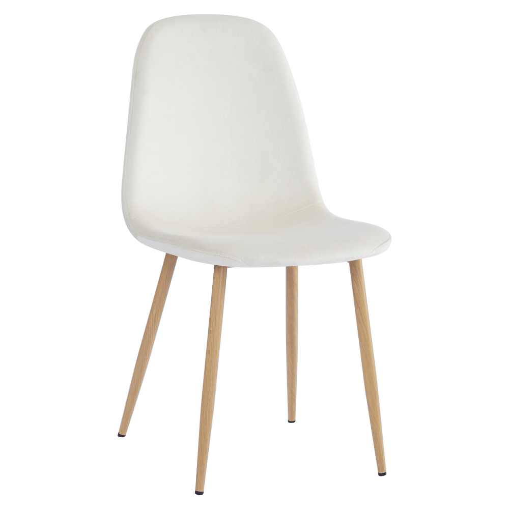 Scaun LEGA NEW, bej/fag, stofa/metal, 45x56x85 cm