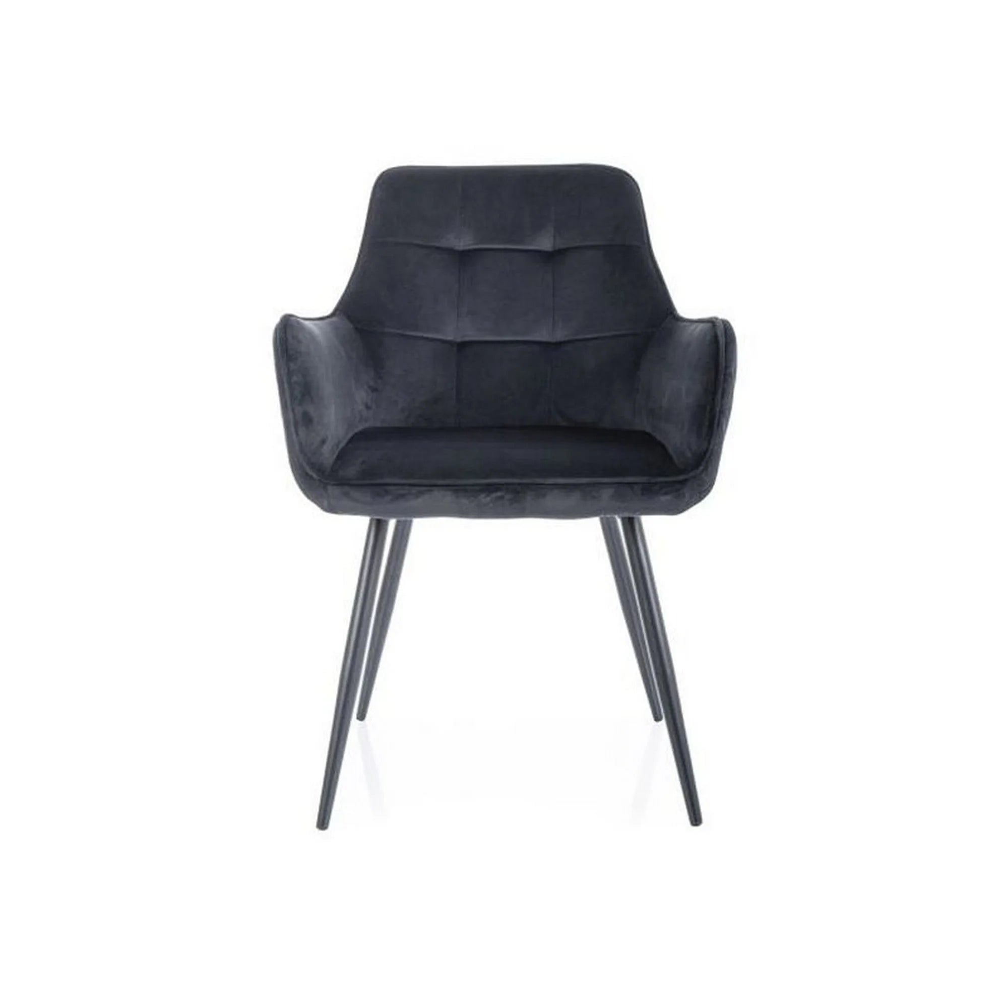 Scaun LEMON, negru, stofa catifelata/metal, 57x47x85 cm