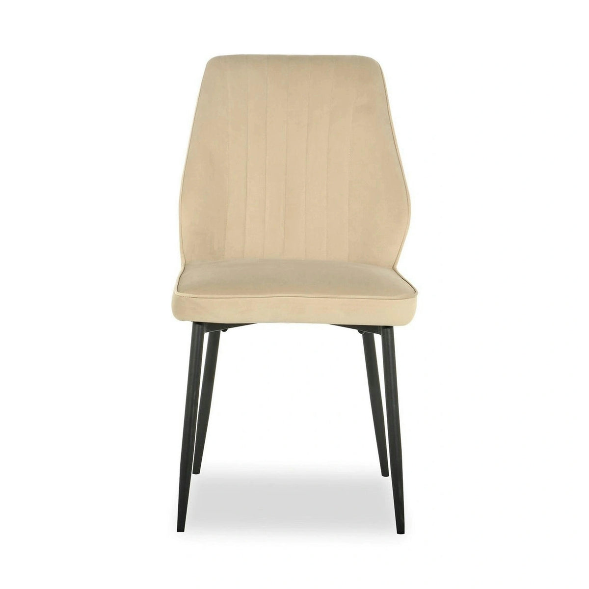 Scaun LEX, bej/negru, stofa catifelata/metal, 47x60x89 cm
