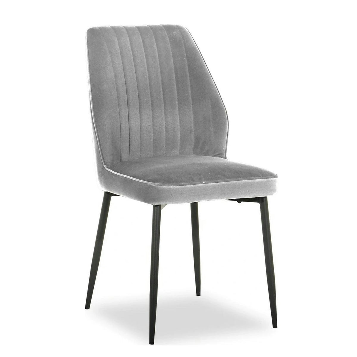 Scaun LEX, gri deschis/negru, stofa catifelata/metal, 47x60x89 cm