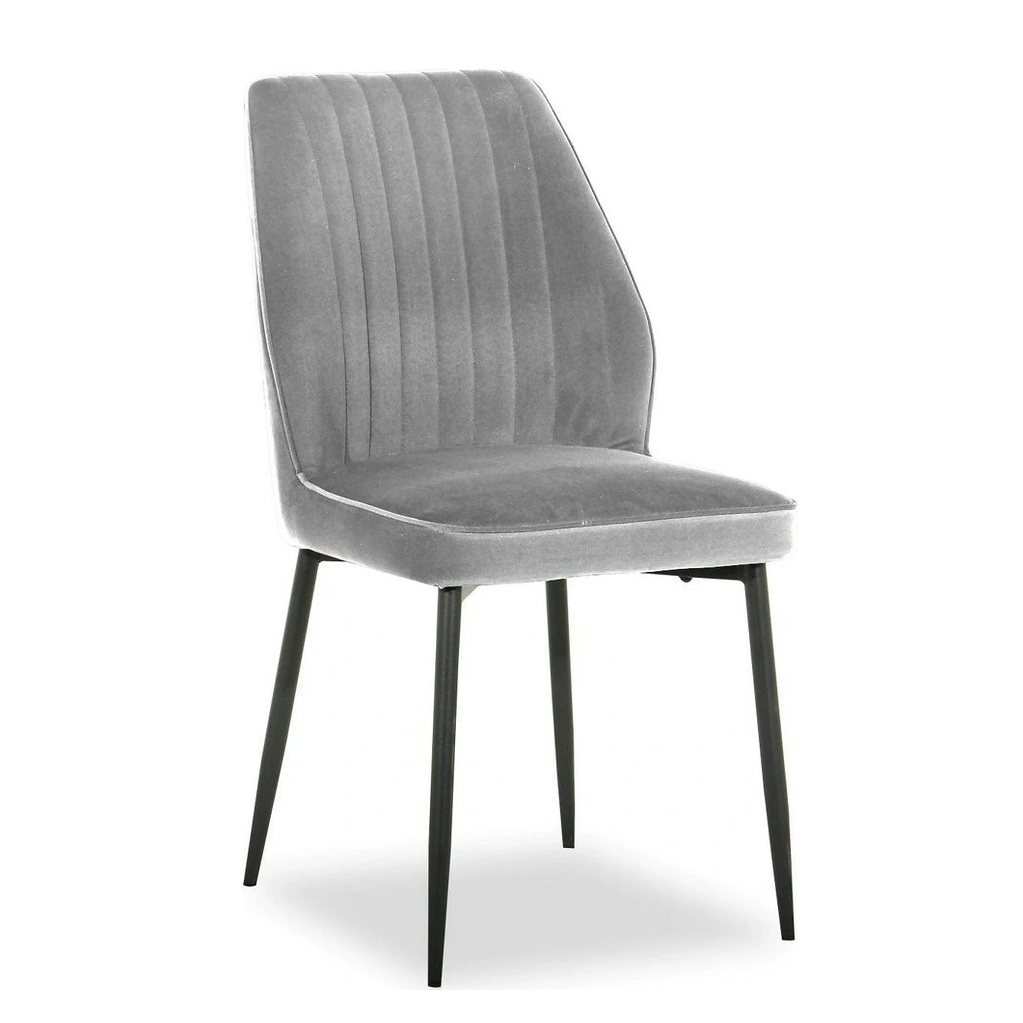 Scaun LEX, gri deschis/negru, stofa catifelata/metal, 47x60x89 cm