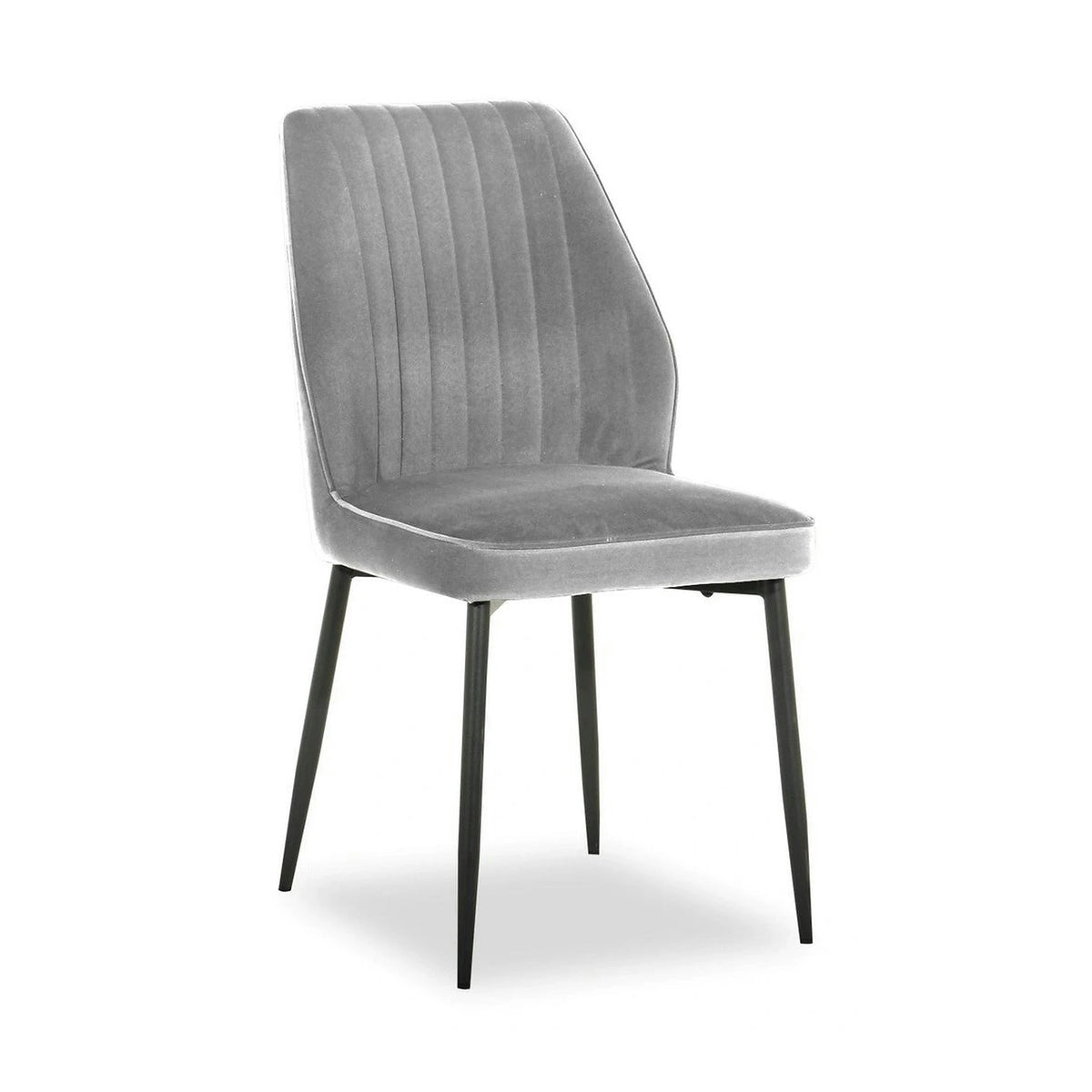 Scaun LEX, gri deschis/negru, stofa catifelata/metal, 47x60x89 cm