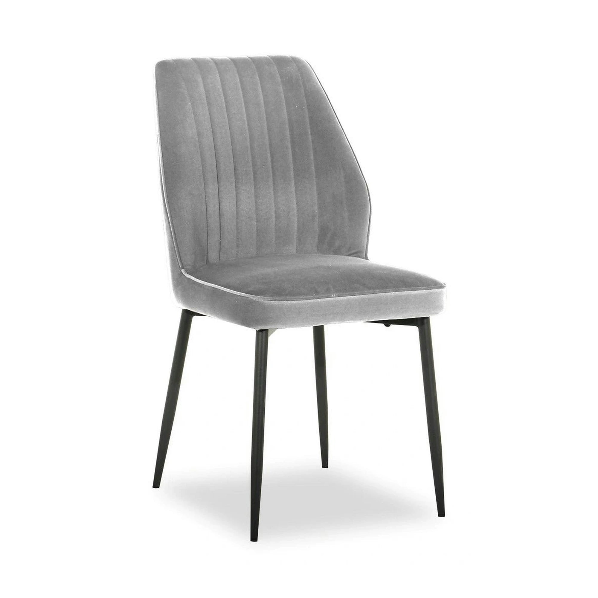Scaun LEX, gri deschis/negru, stofa catifelata/metal, 47x60x89 cm