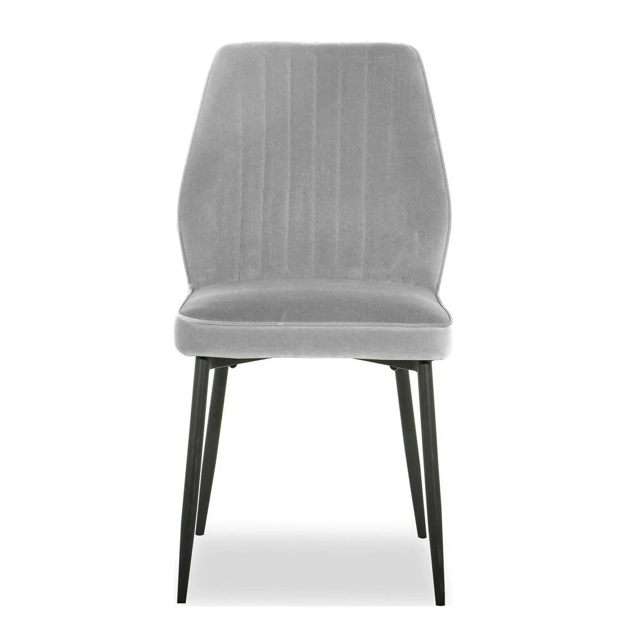 Scaun LEX, gri deschis/negru, stofa catifelata/metal, 47x60x89 cm