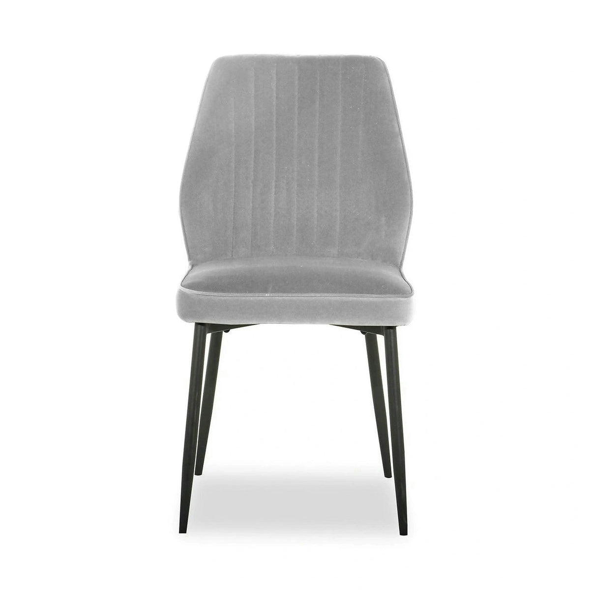 Scaun LEX, gri deschis/negru, stofa catifelata/metal, 47x60x89 cm
