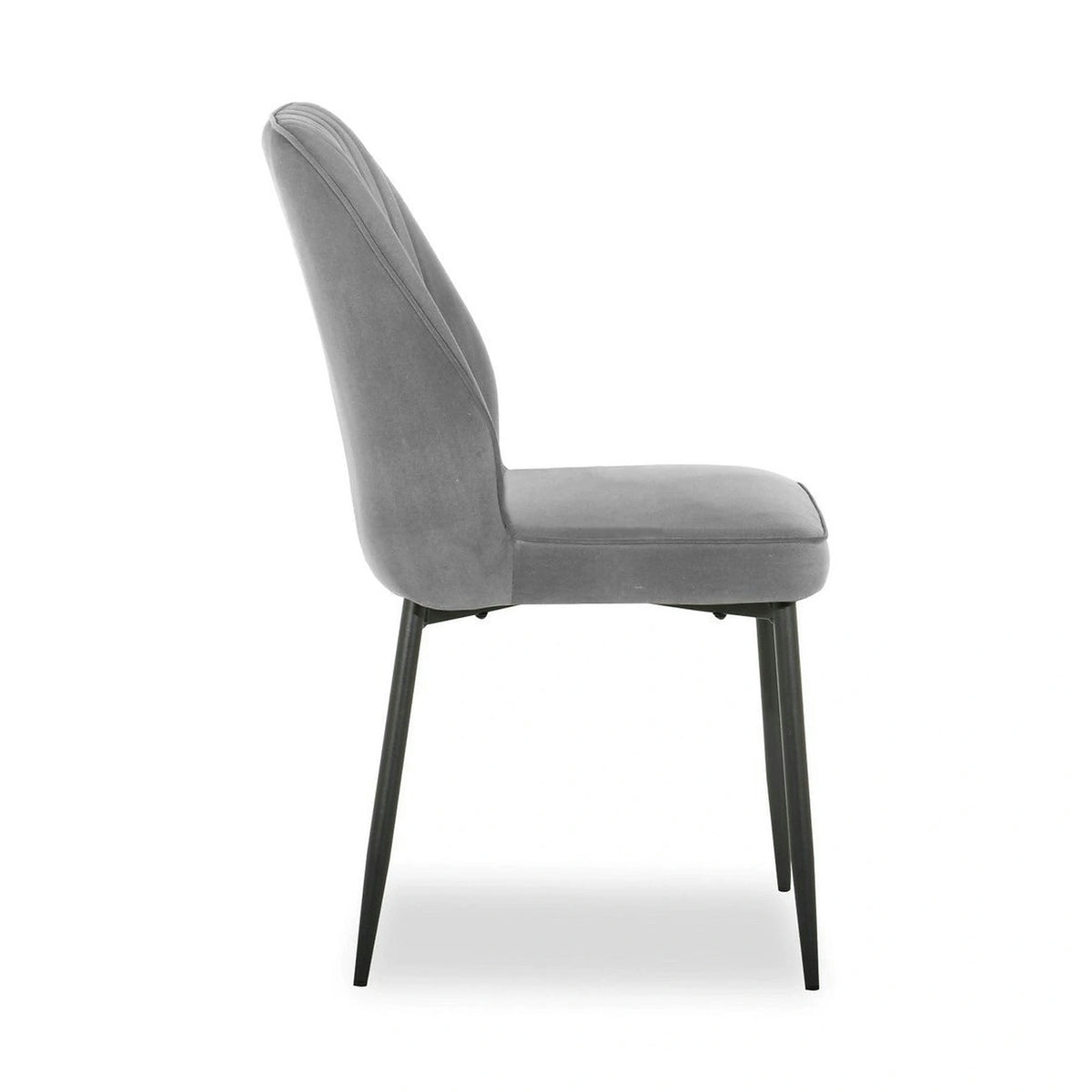 Scaun LEX, gri deschis/negru, stofa catifelata/metal, 47x60x89 cm