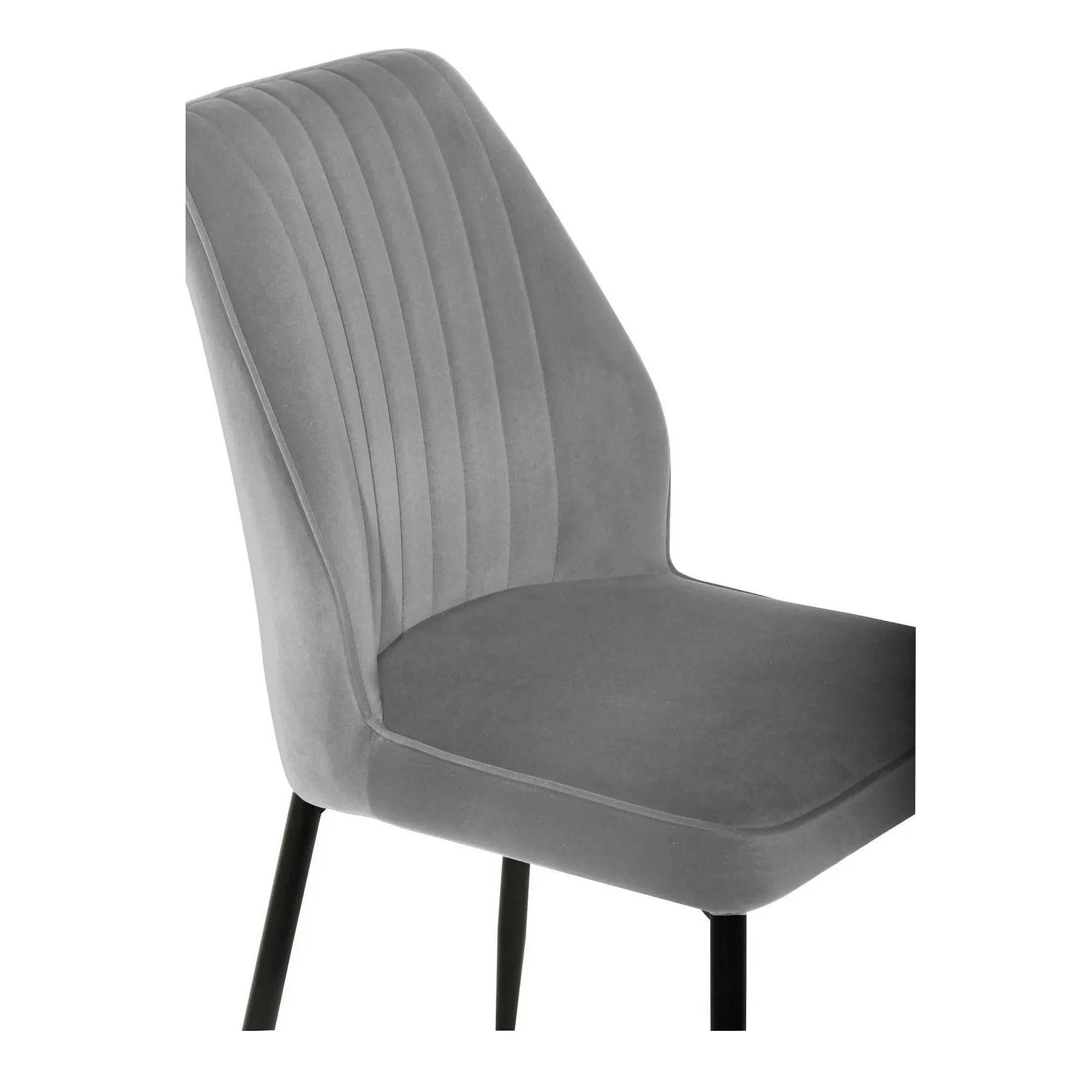 Scaun LEX, gri deschis/negru, stofa catifelata/metal, 47x60x89 cm